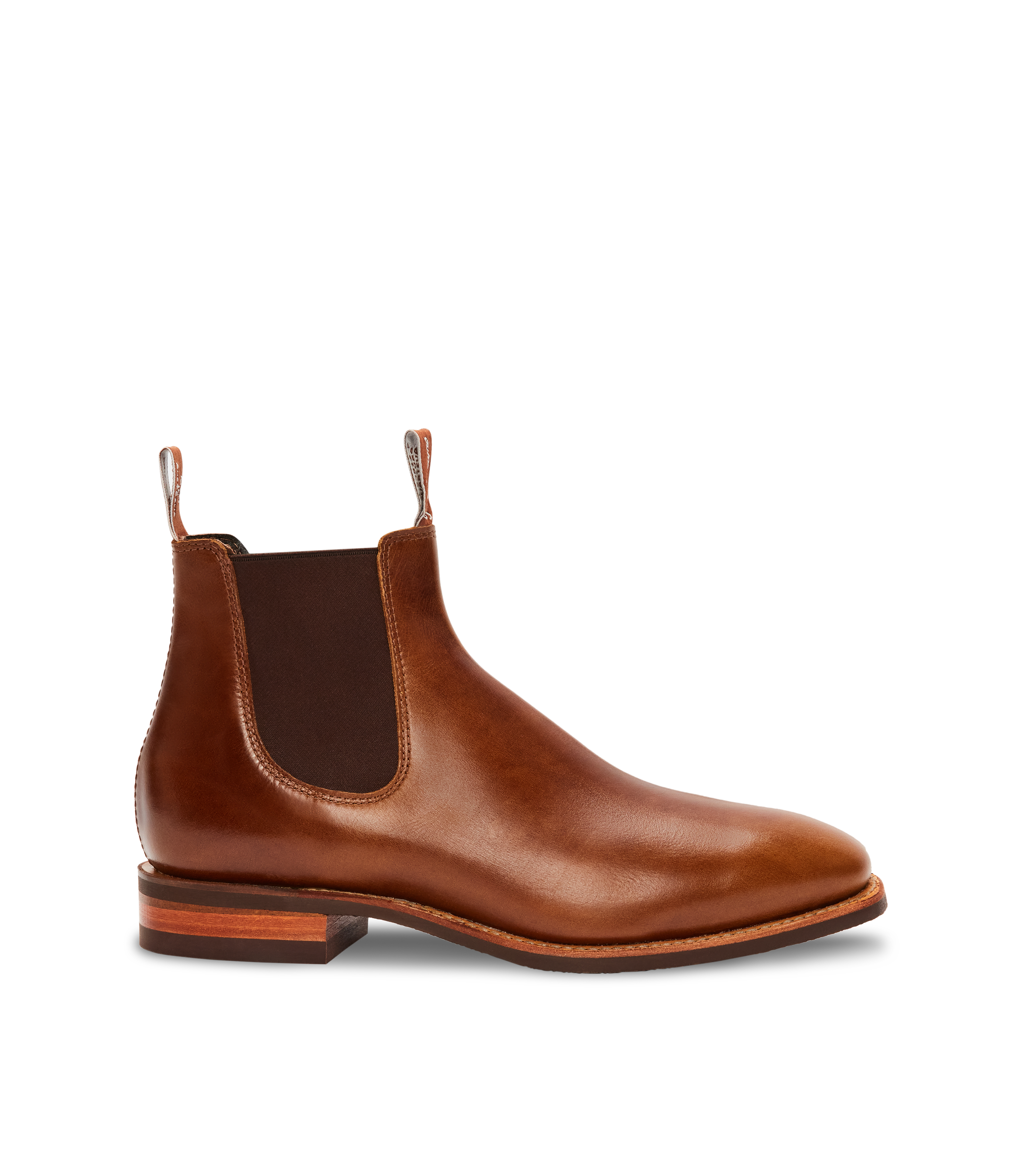 Craftsman boot caramel pull-up leather