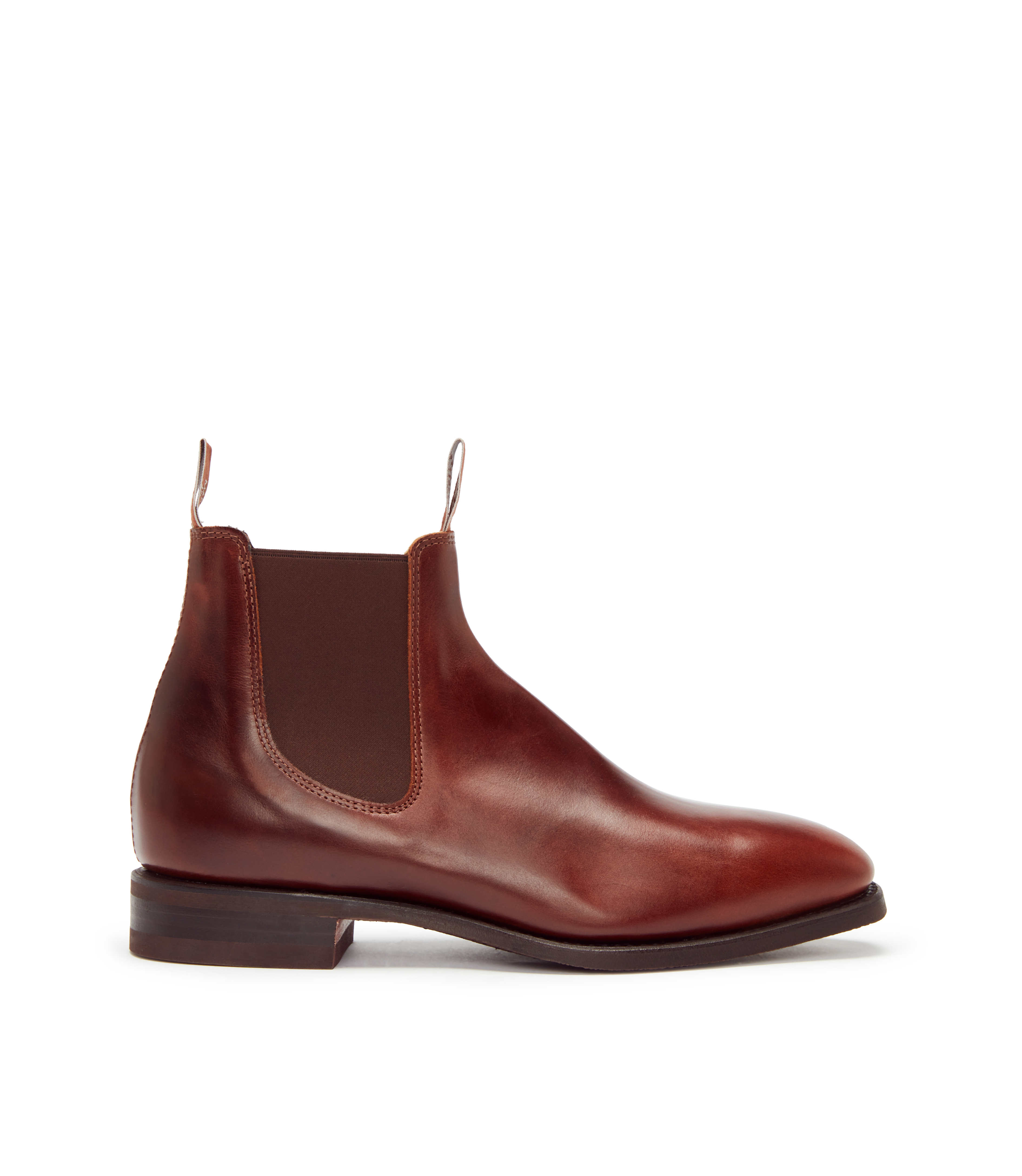 Craftsman boot mid brown pull-up leather