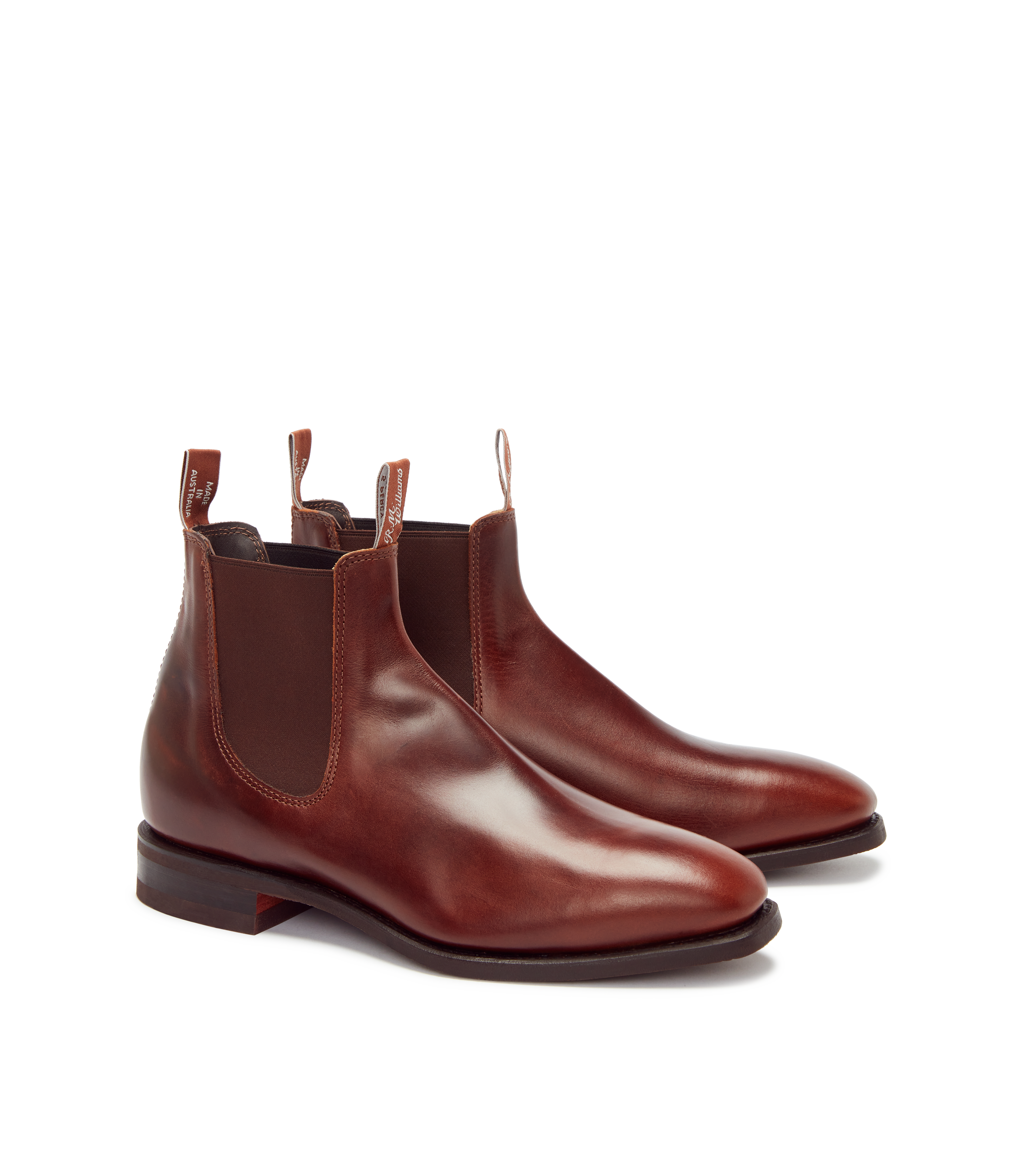 Craftsman boot mid brown pull-up leather