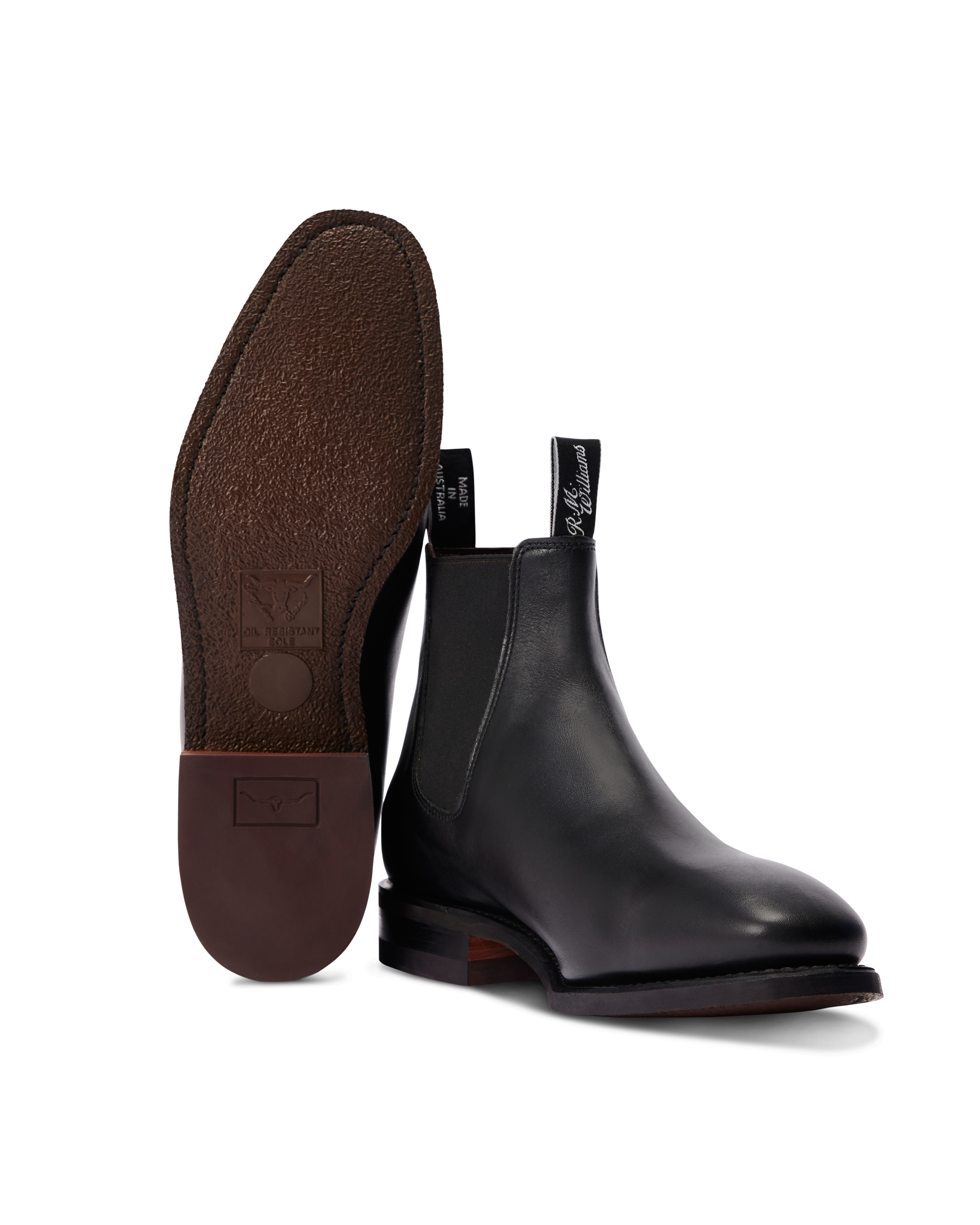 Craftsman boot black yearling leather