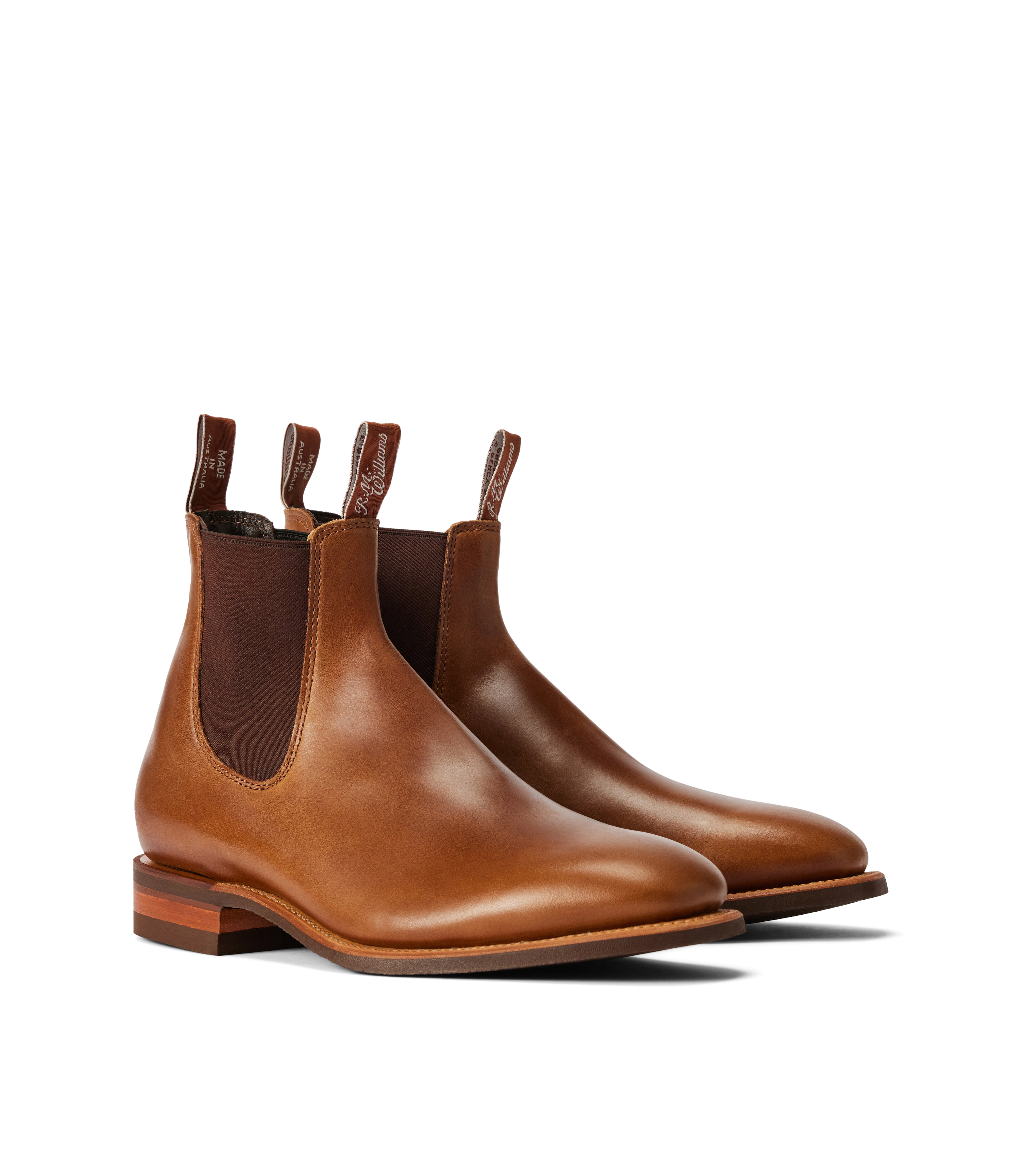 Tambo boot caramel pull-up leather