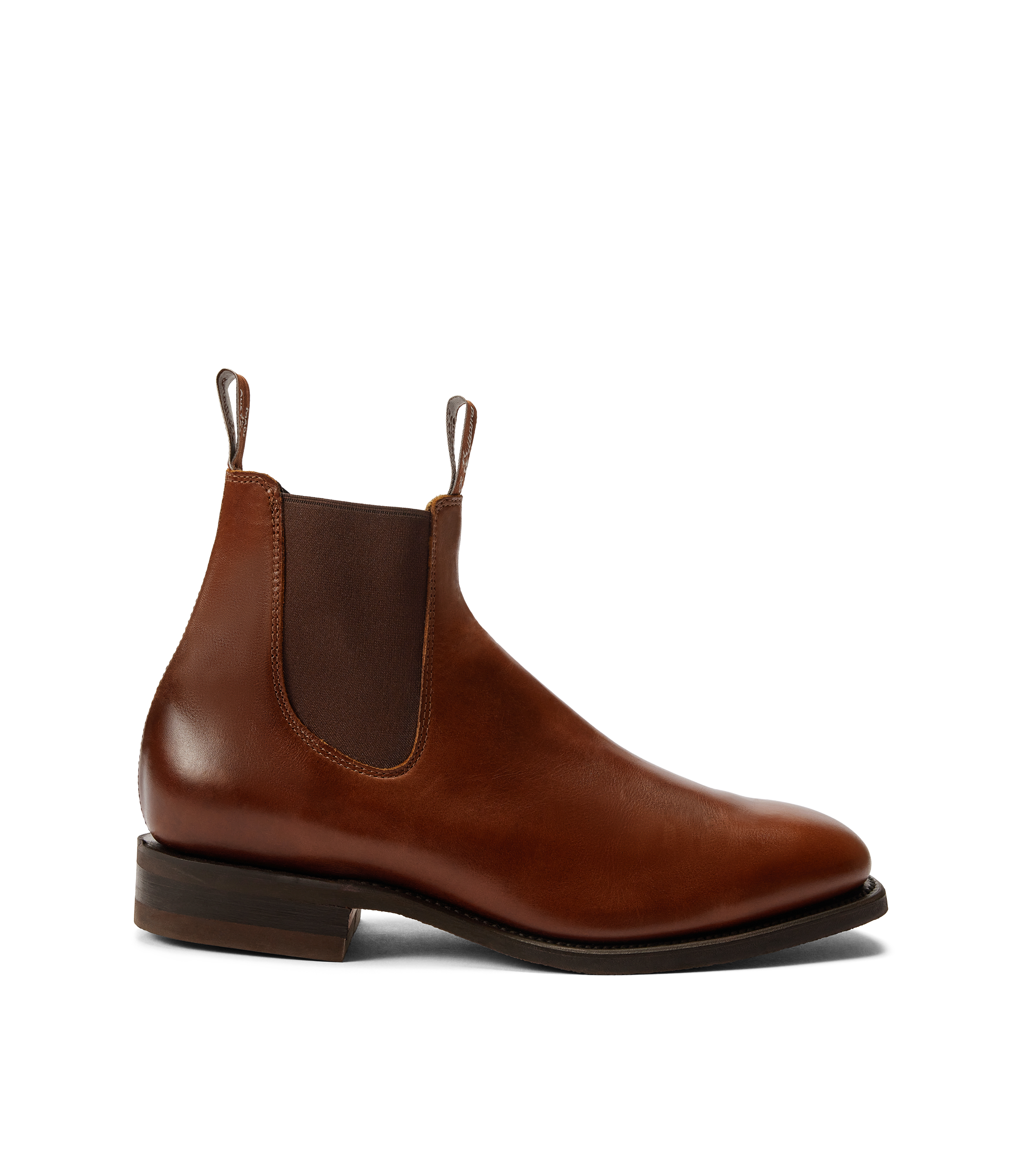 Tambo boot mid brown pull-up leather
