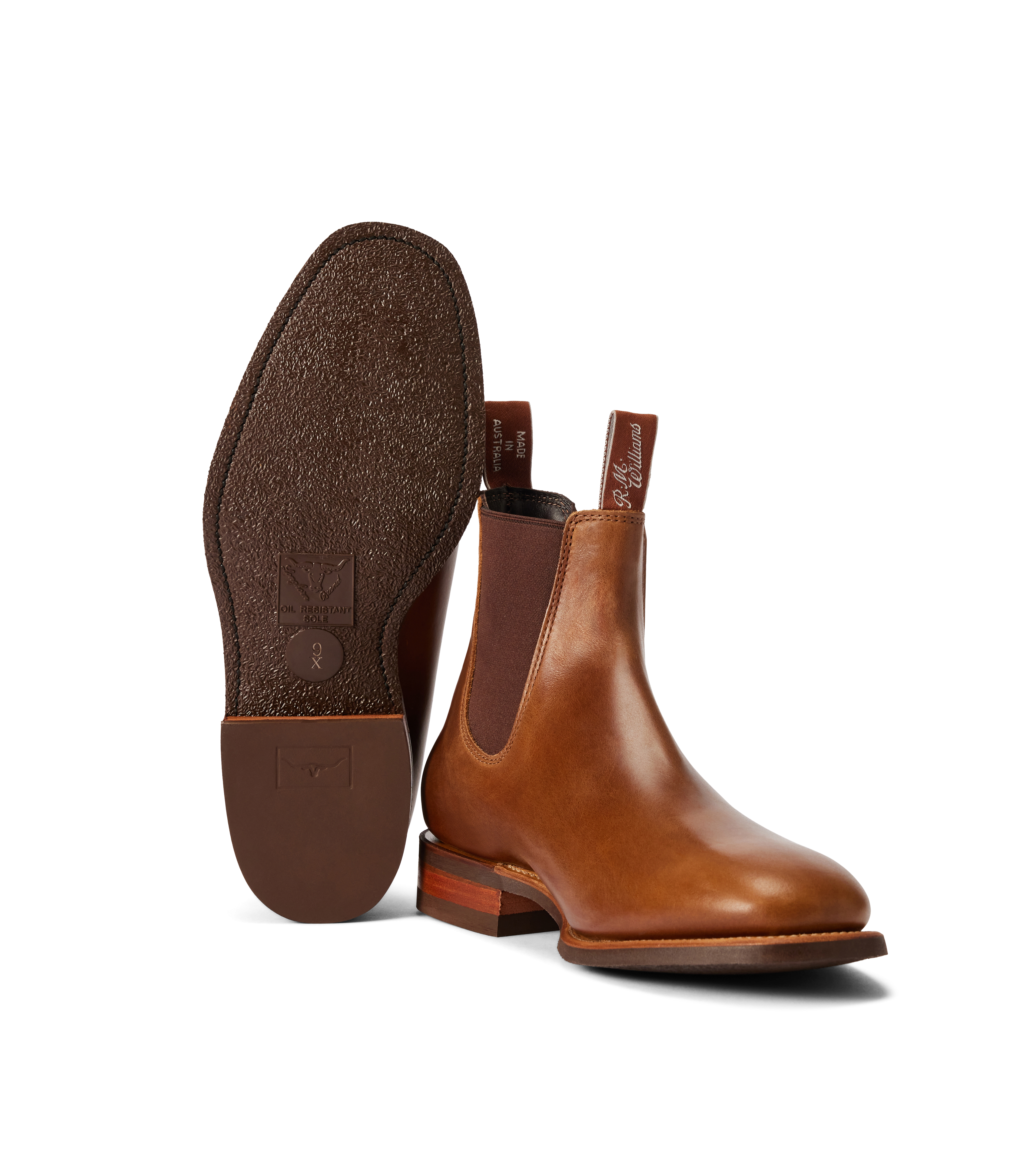 Tambo boot caramel pull-up leather