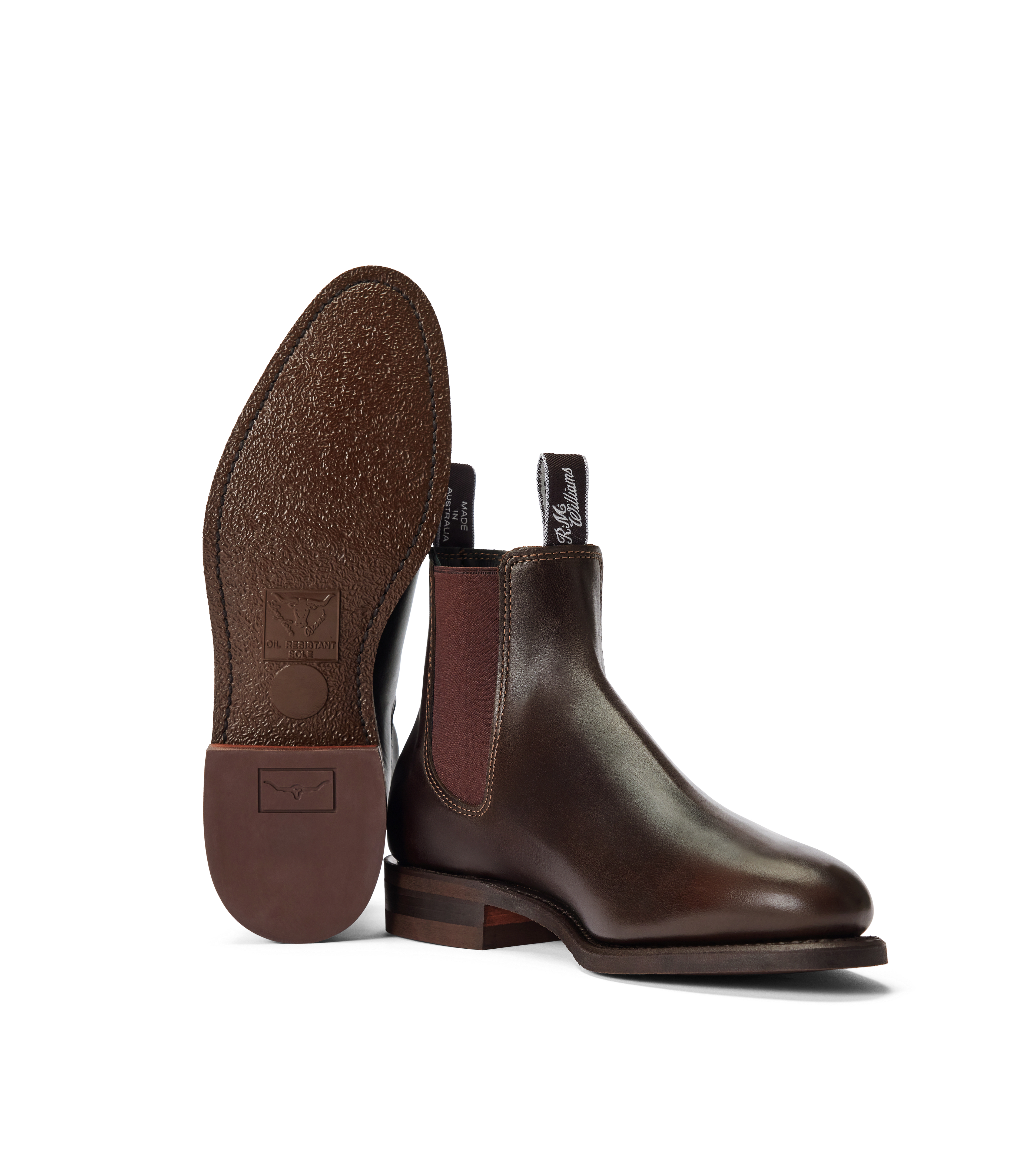 Macquarie boot chocolate pull-up leather