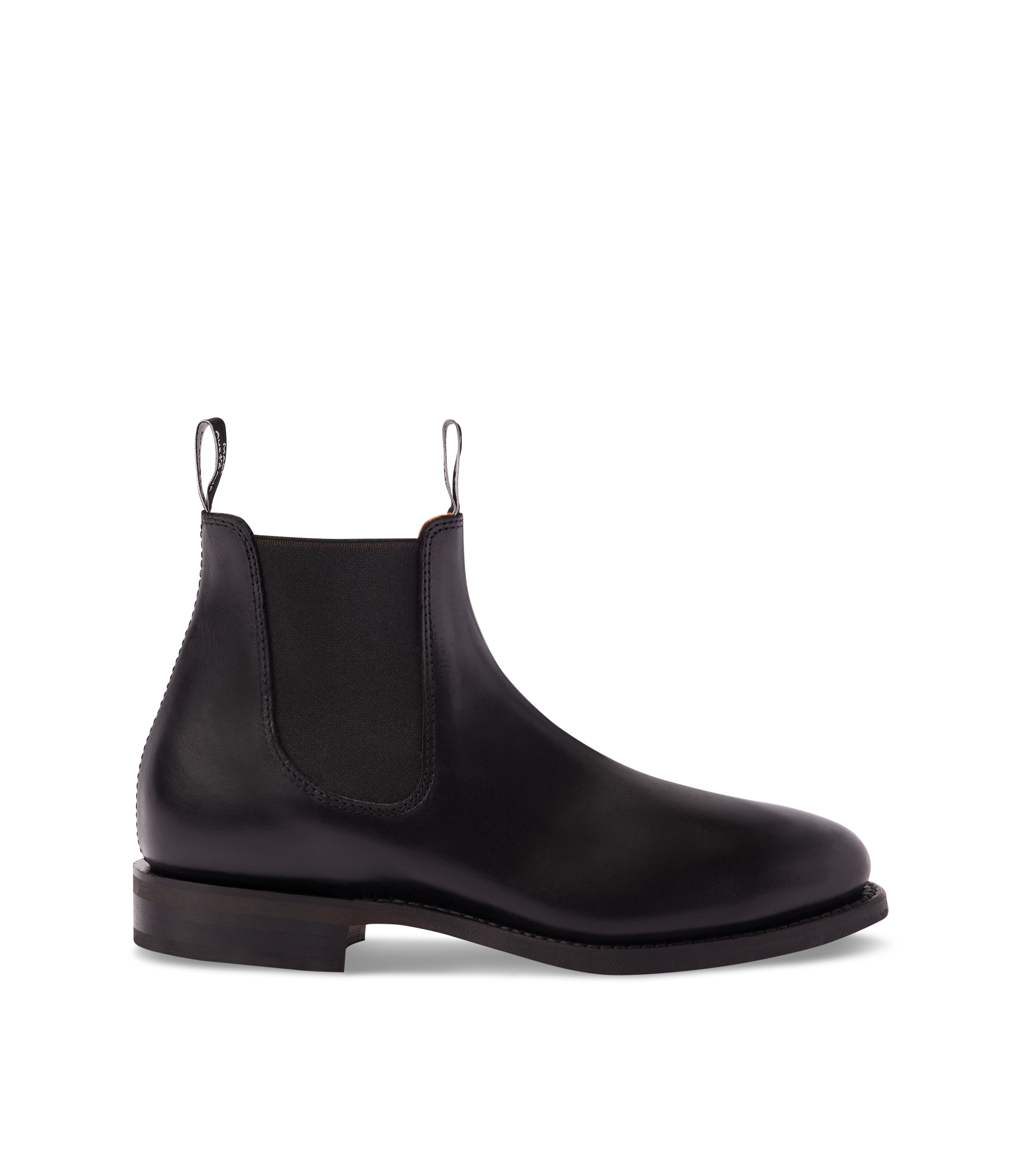 Moriarty boot ebony pull-up leather