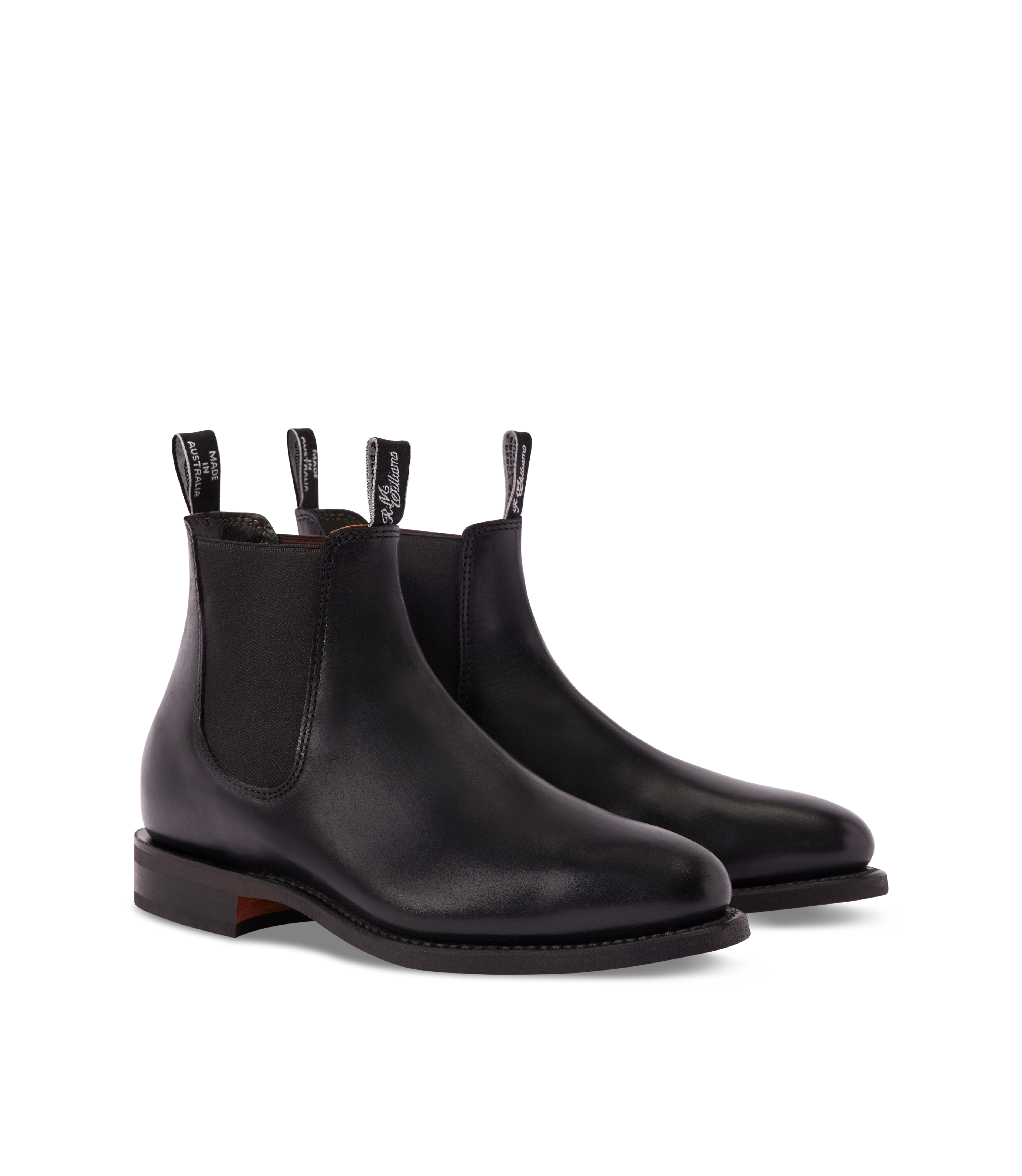 Moriarty boot ebony pull-up leather