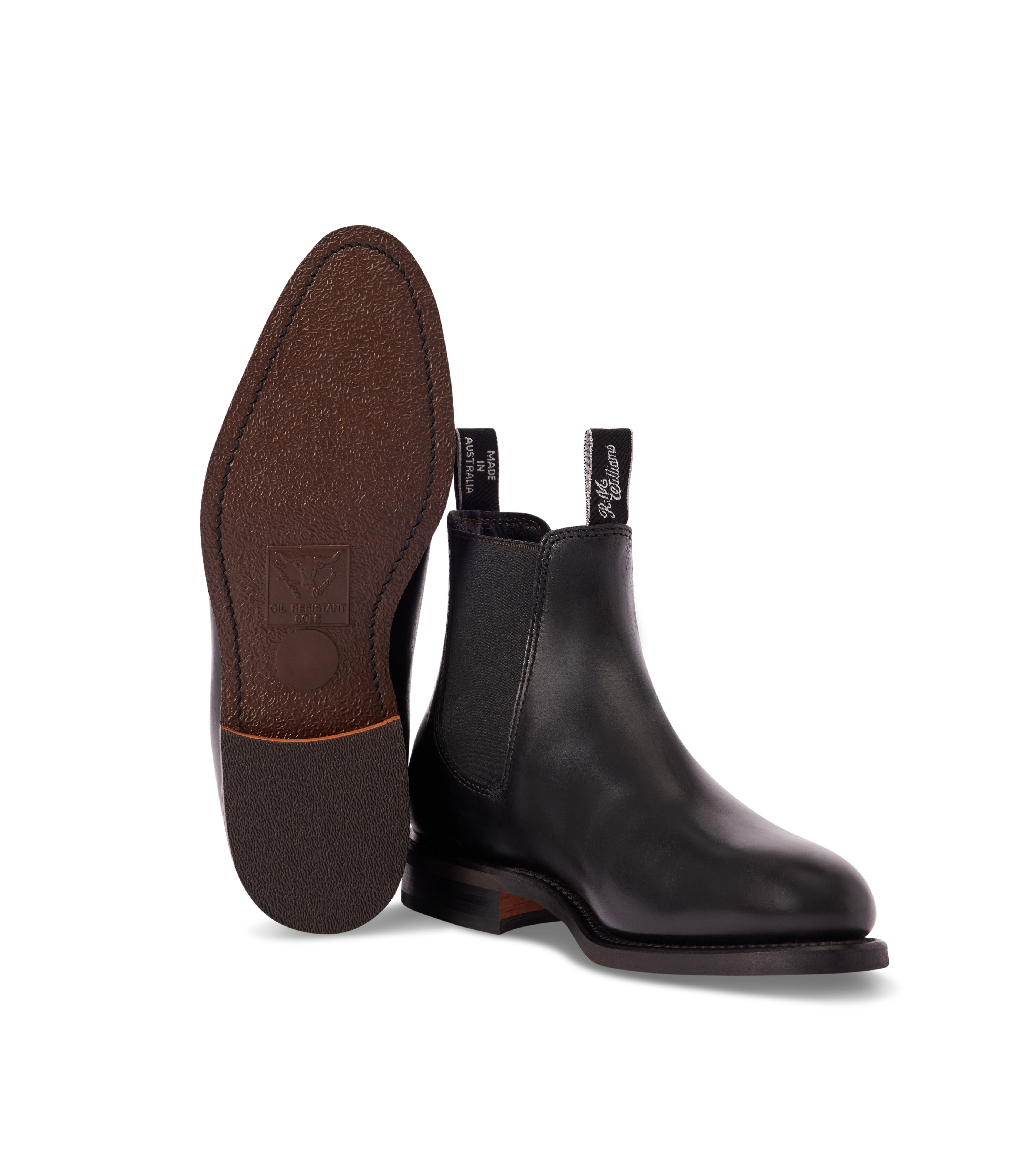 Moriarty boot ebony pull-up leather