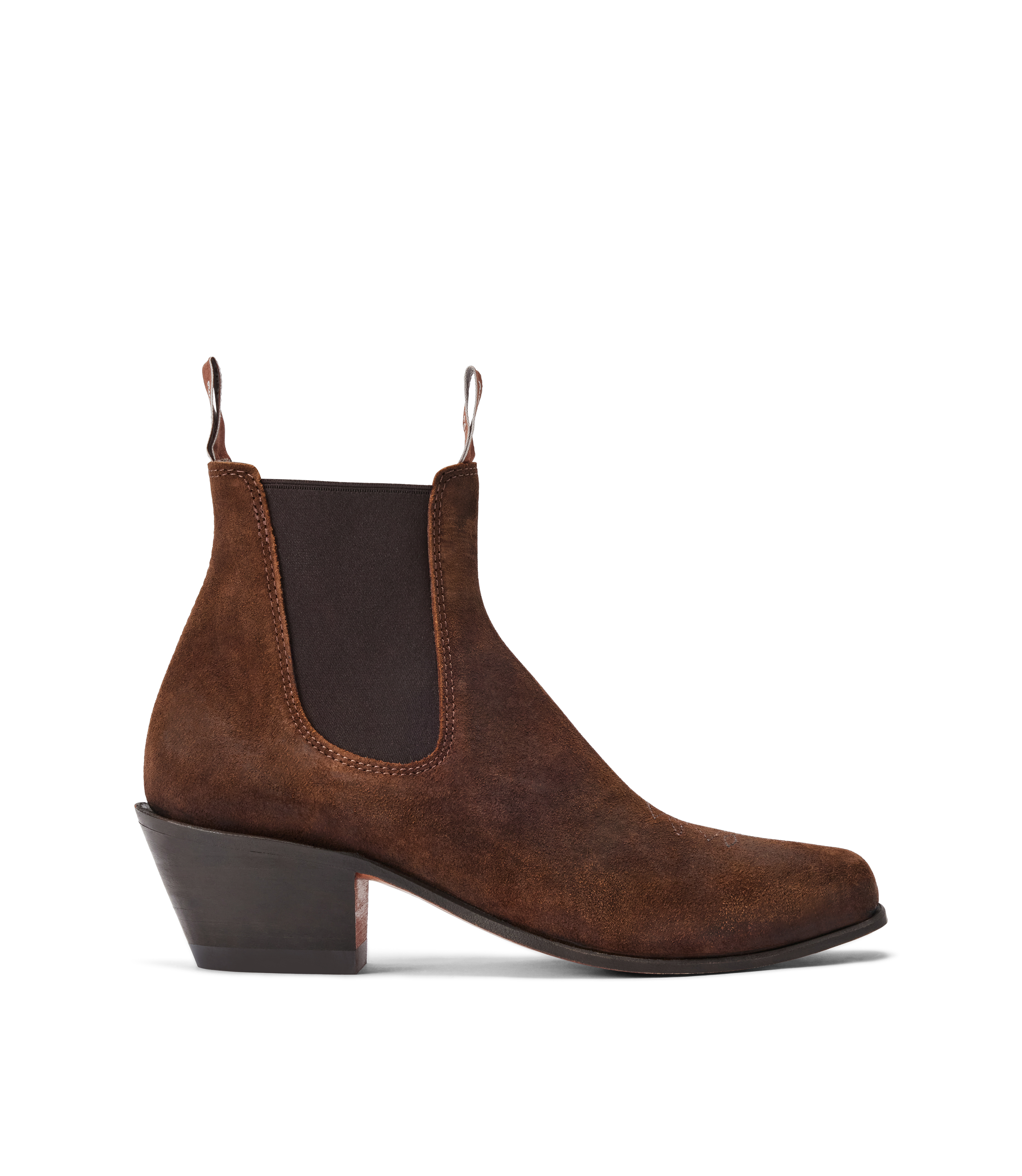 Santa Fe boot ginger waxed suede leather