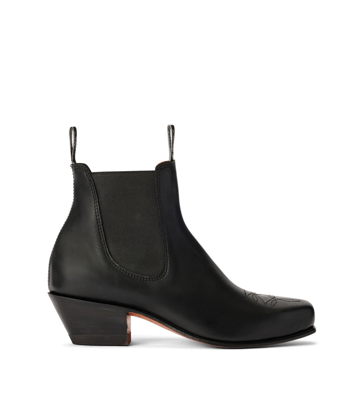 Santa Fe boot black aniline leather