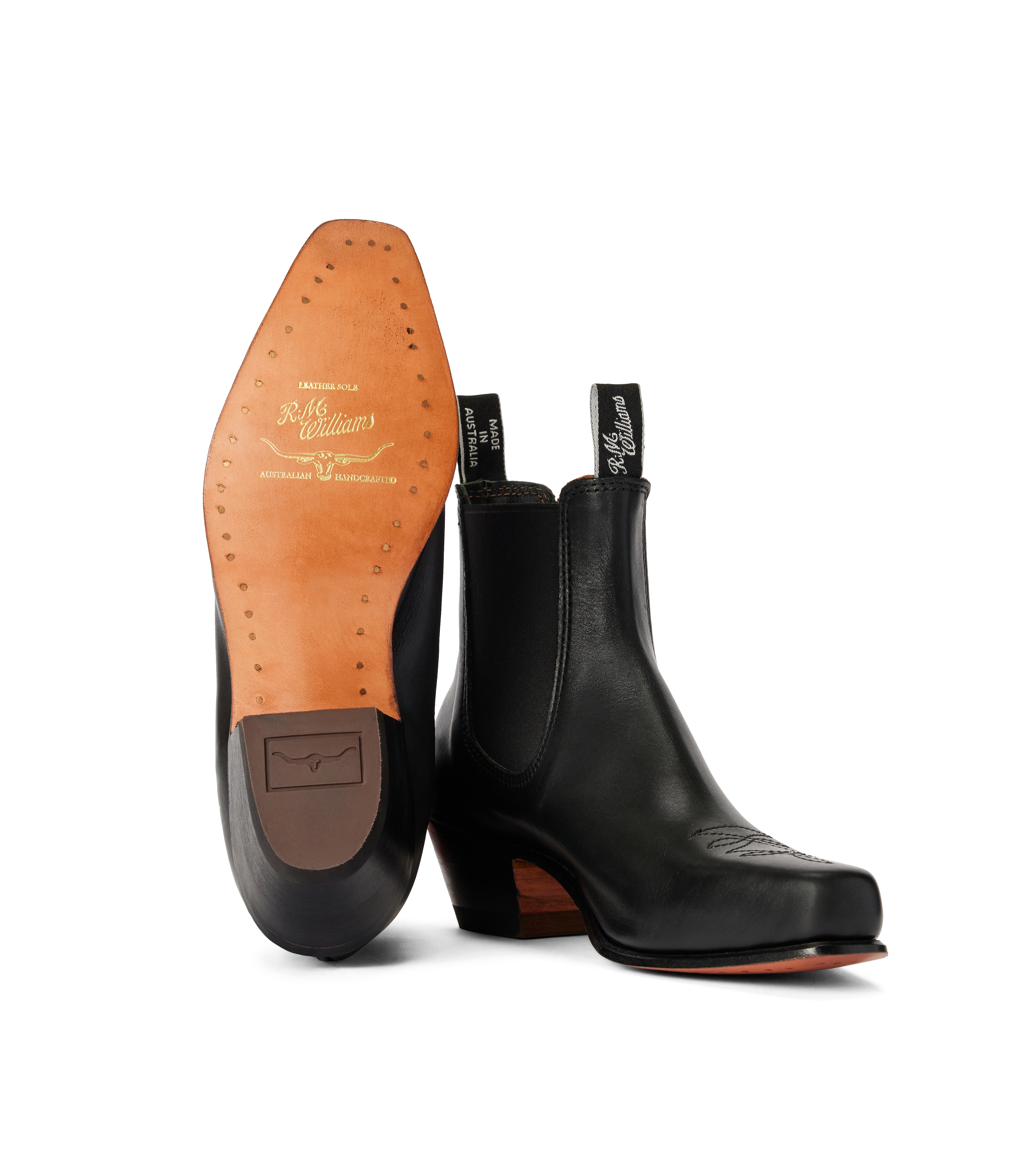 Santa Fe boot black aniline leather