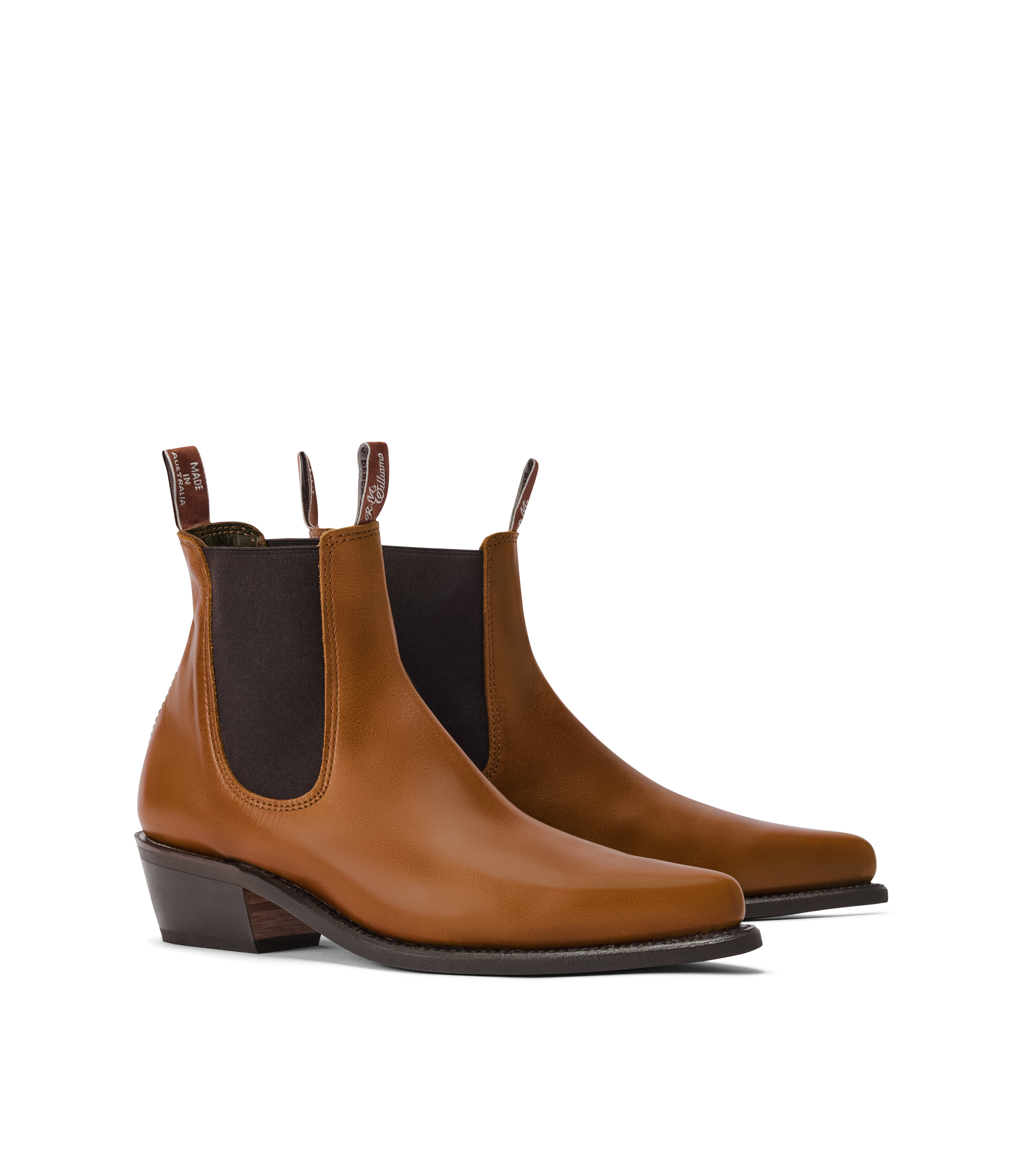 Millicent boot tan pull-up leather