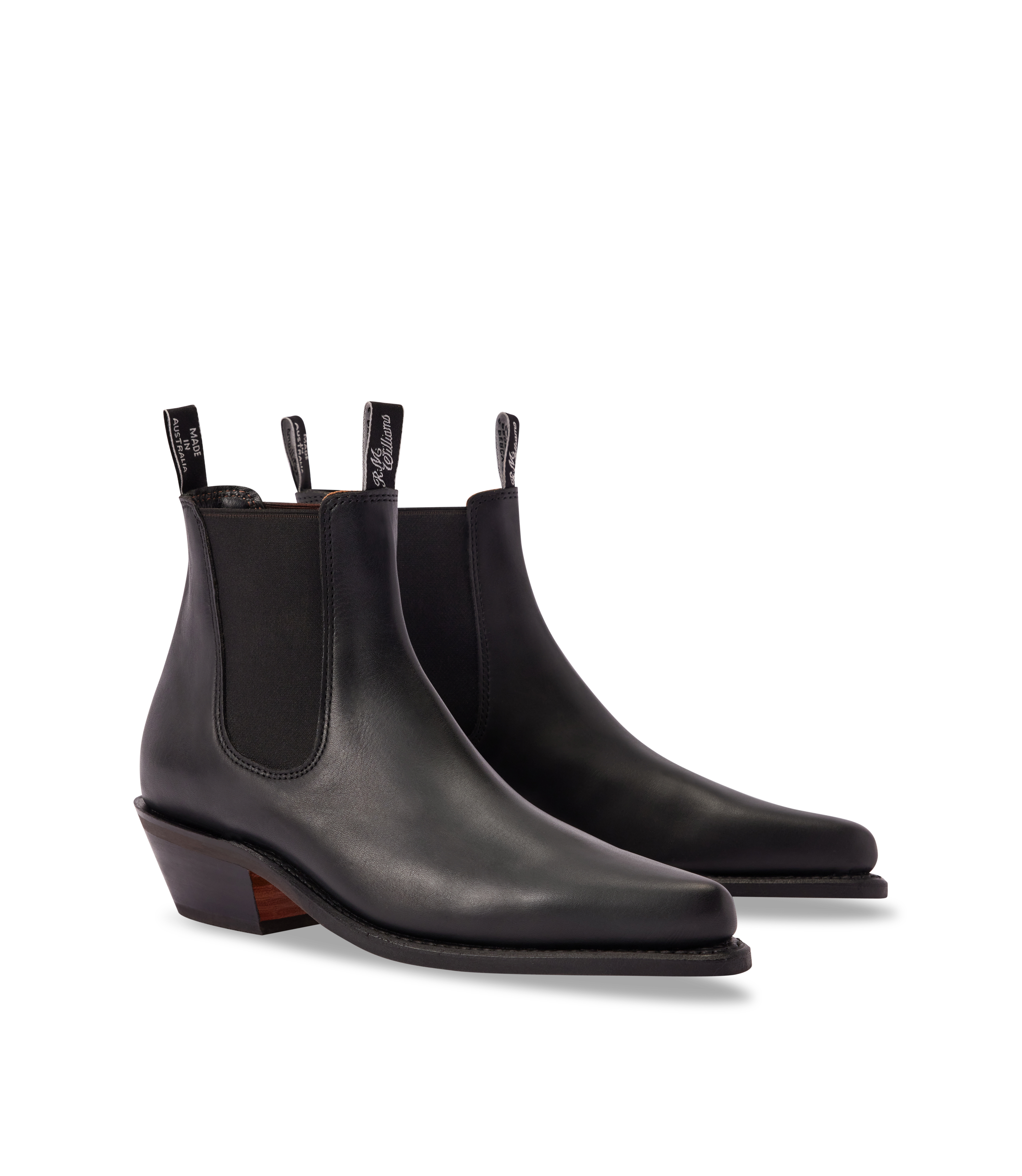 Millicent boot ebony aniline leather