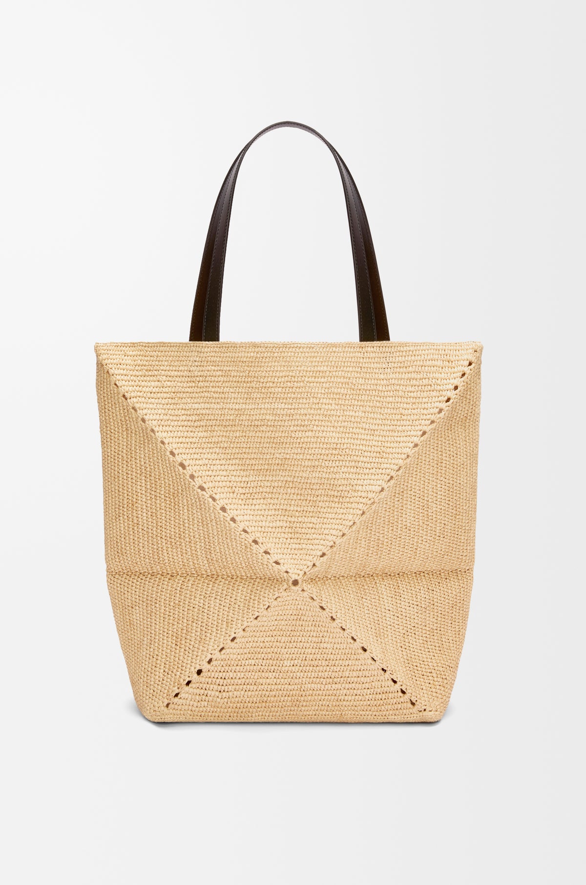 Loewe XL Puzzle Fold tote in raffia