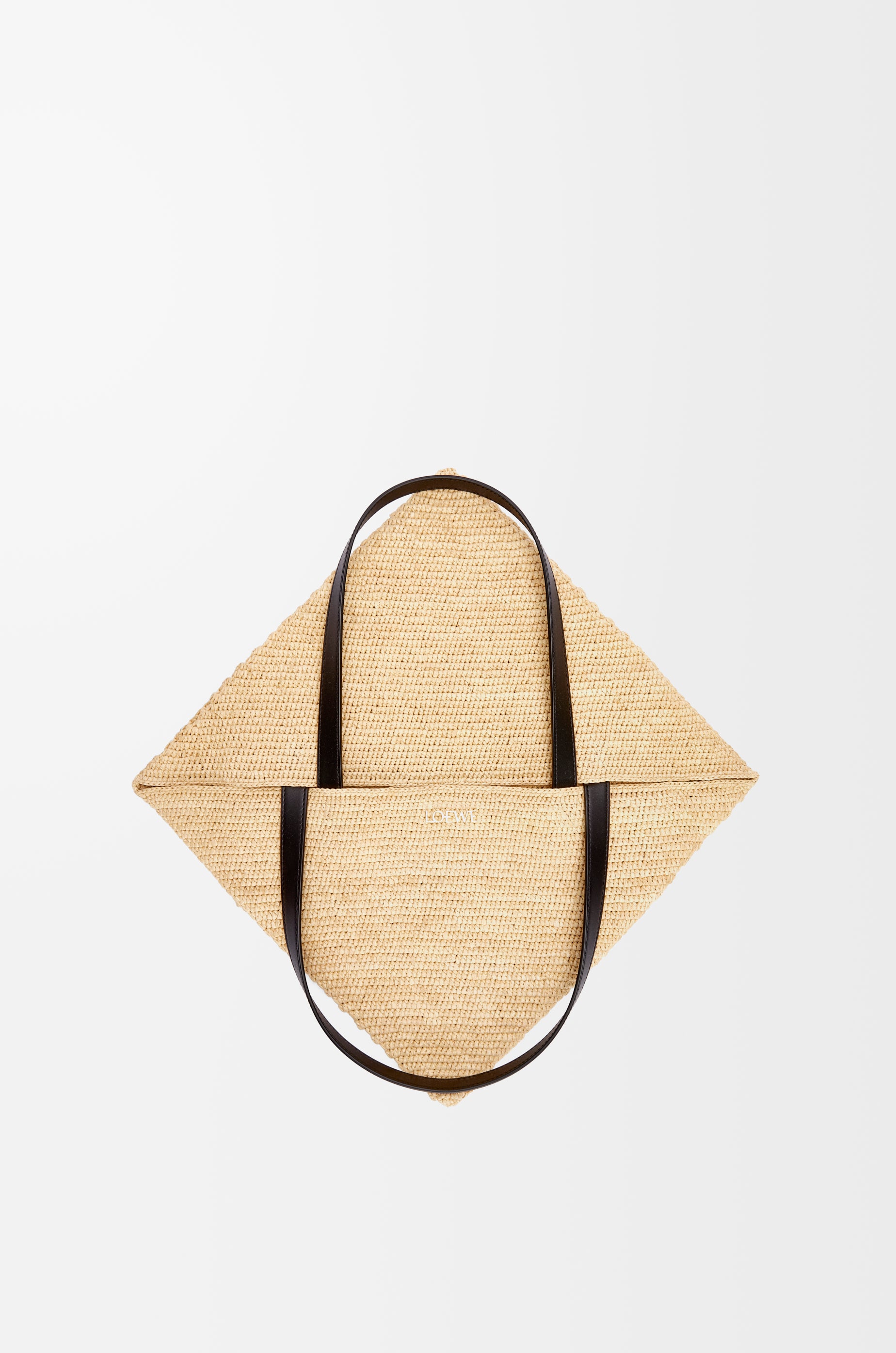 Loewe XL Puzzle Fold tote in raffia