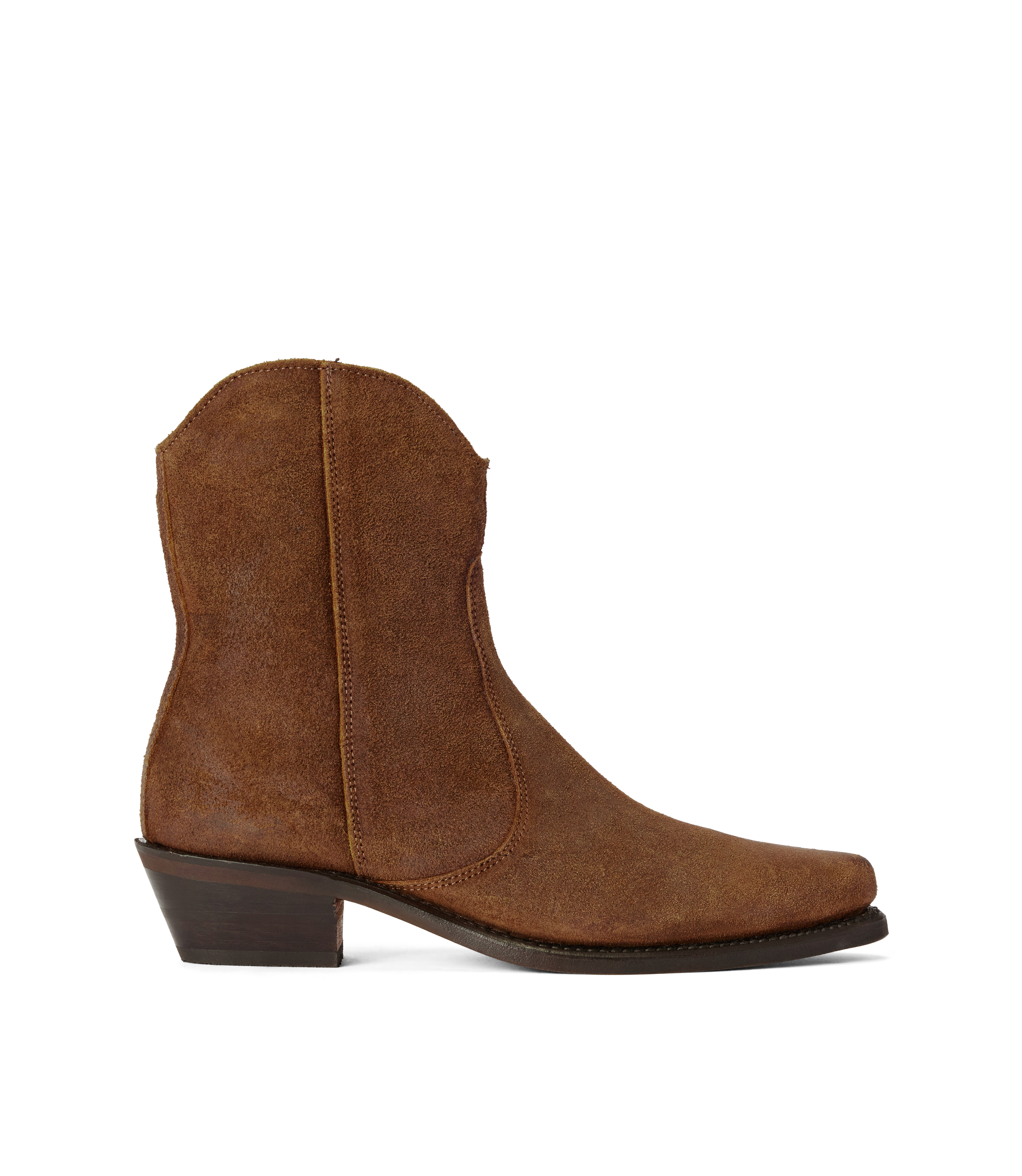 Etta boot ginger waxed suede leather