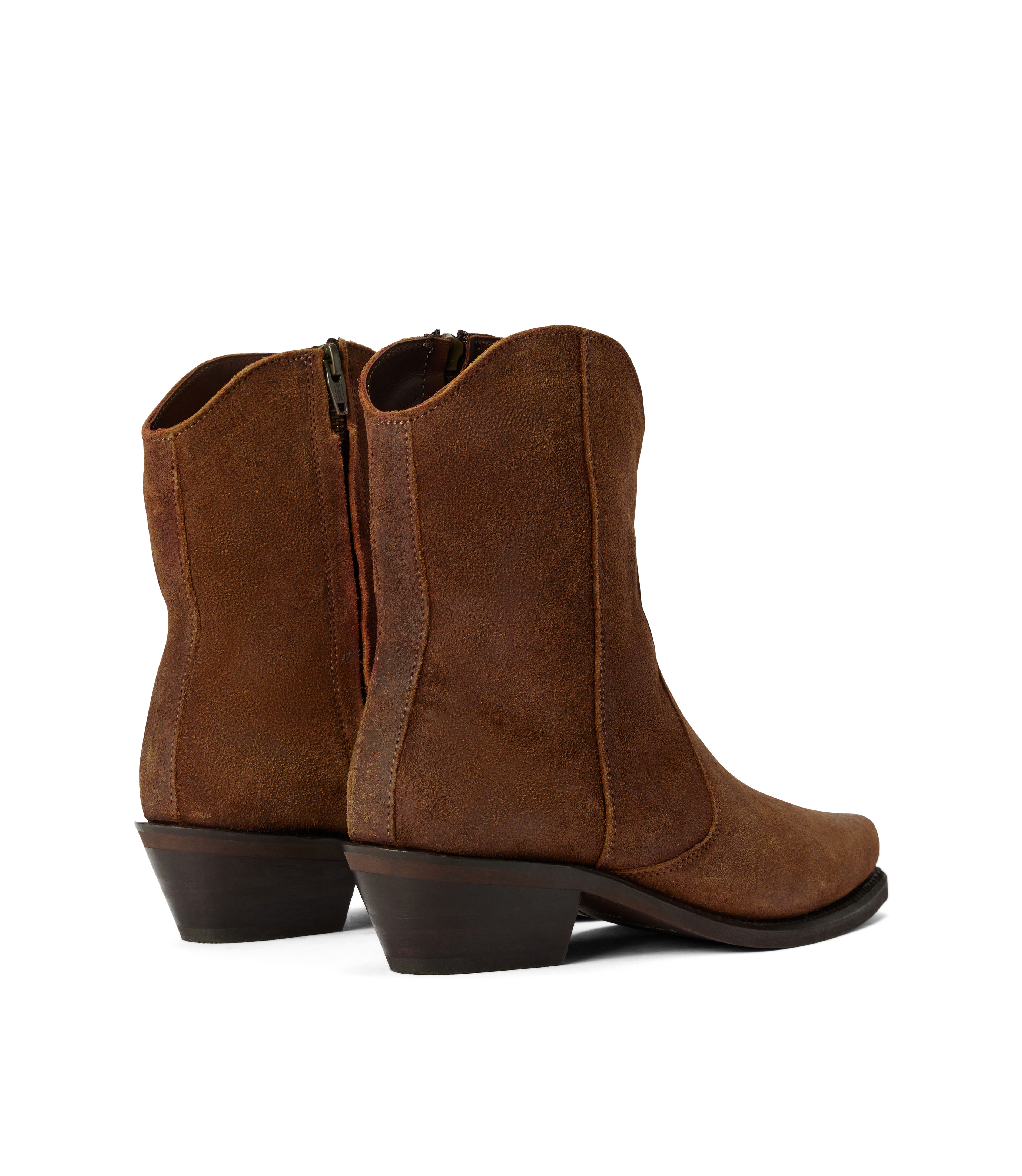 Etta boot ginger waxed suede leather