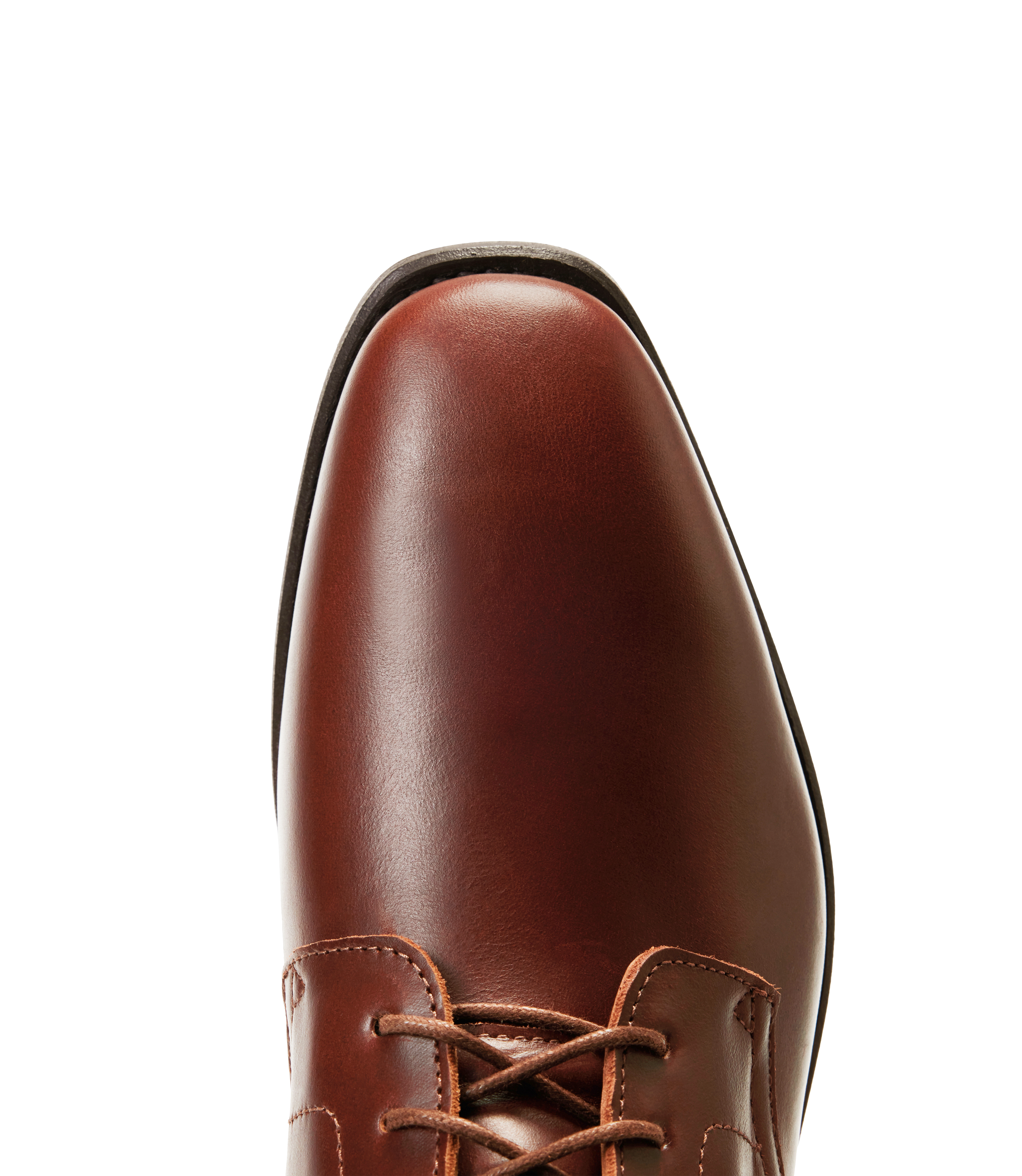 Craftsman Lace boot dark tan waxy pull-up leather