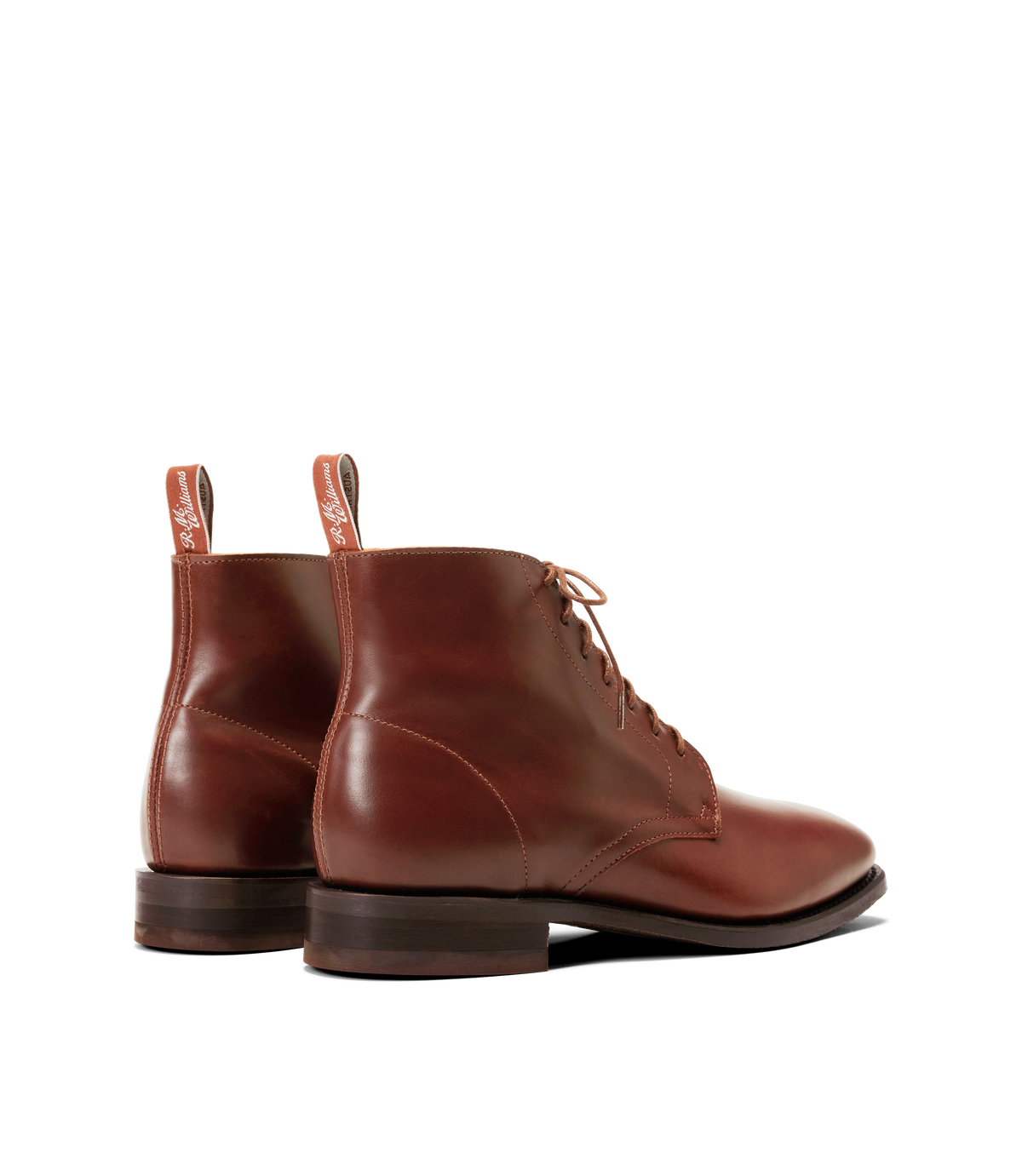 Craftsman Lace boot dark tan waxy pull-up leather