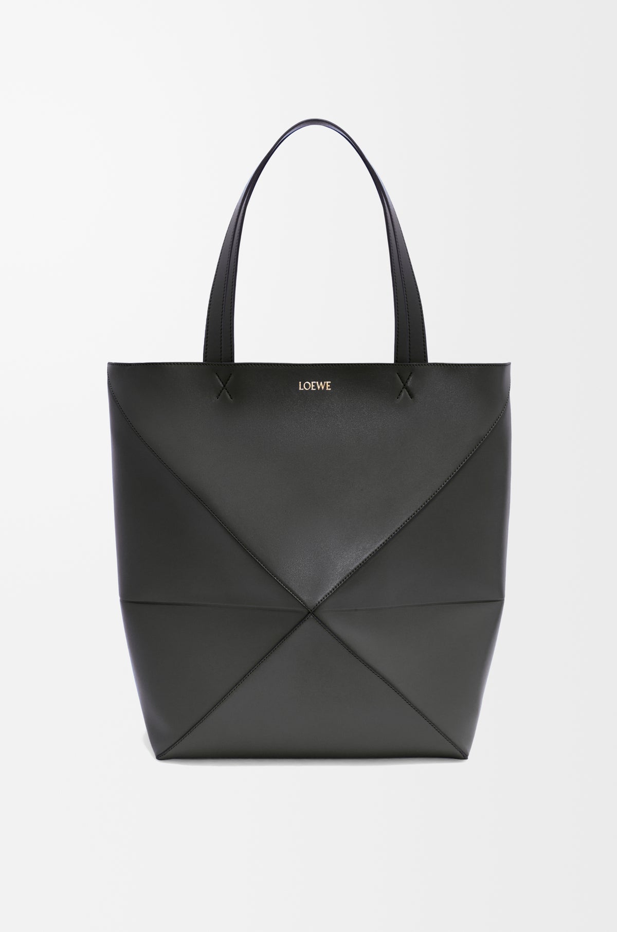 Loewe XL Puzzle Fold tote in shiny calfskin