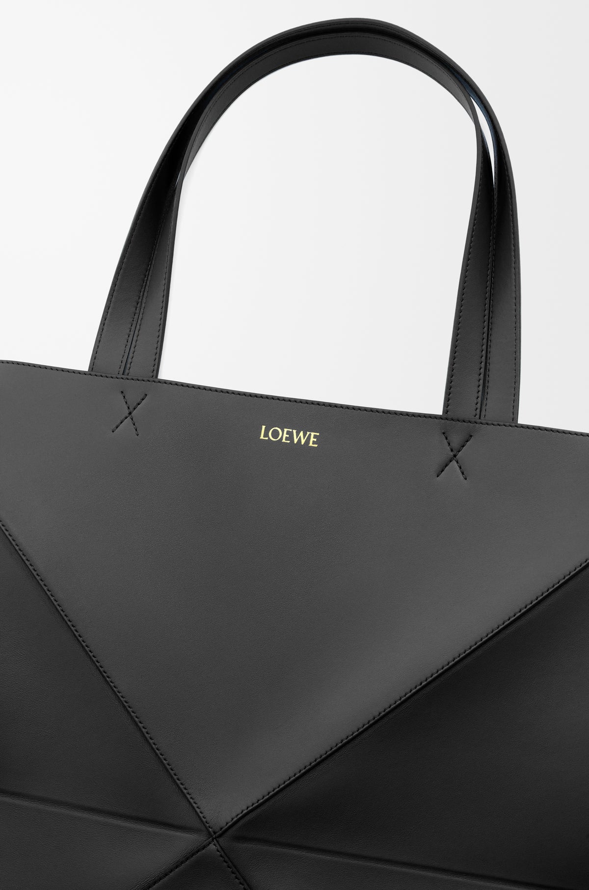 Loewe XL Puzzle Fold tote in shiny calfskin