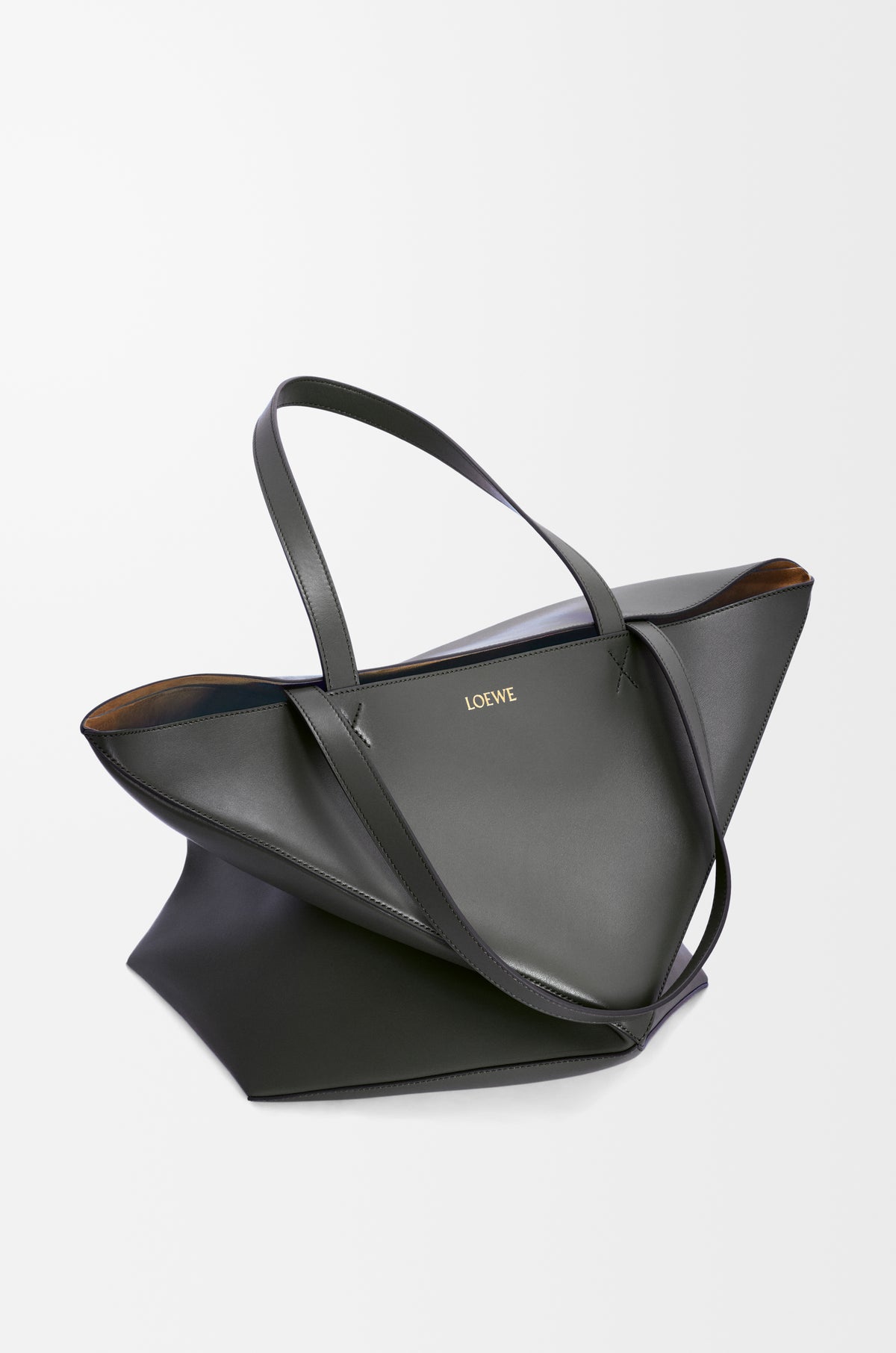 Loewe XL Puzzle Fold tote in shiny calfskin
