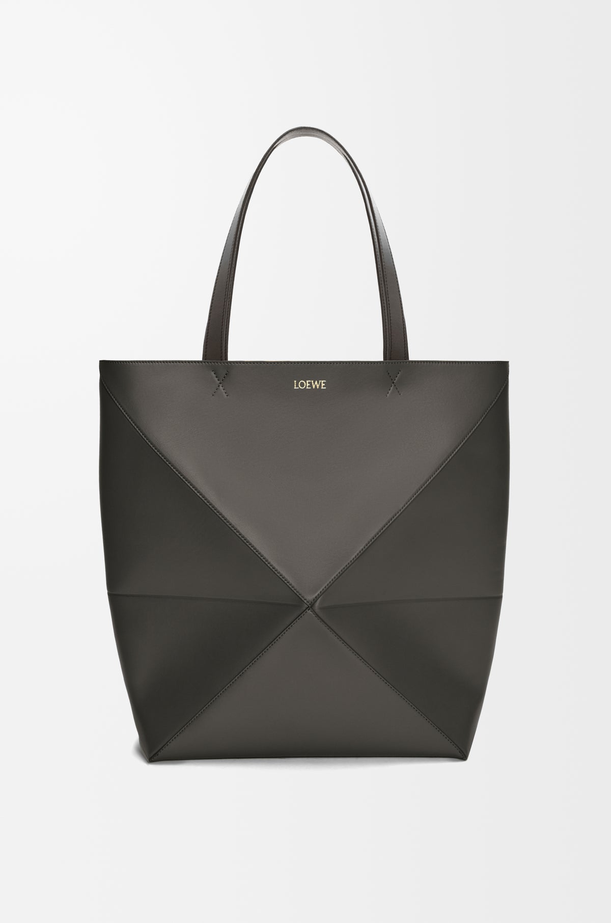 Loewe XL Puzzle Fold tote in shiny calfskin