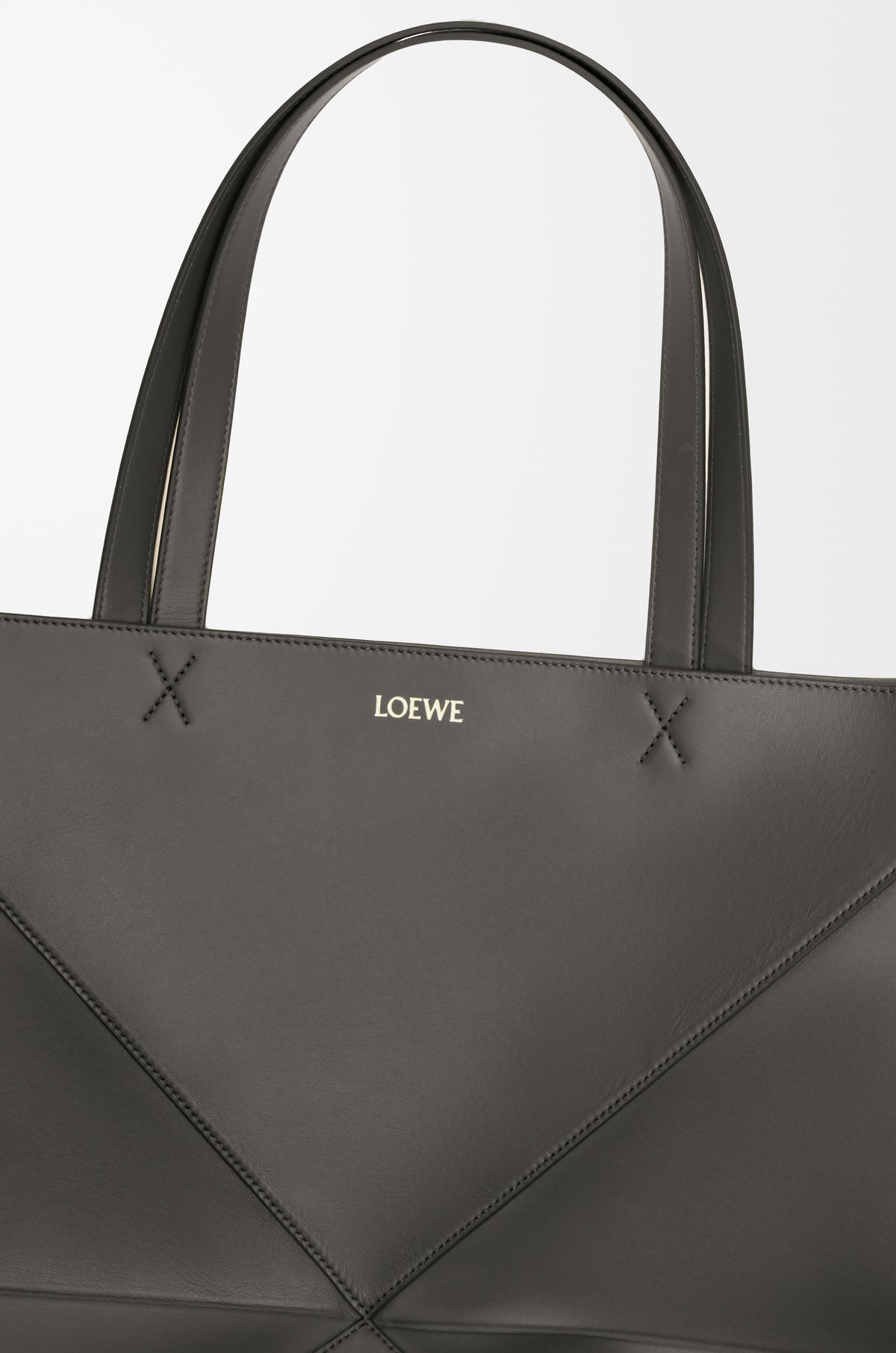 Loewe XL Puzzle Fold tote in shiny calfskin