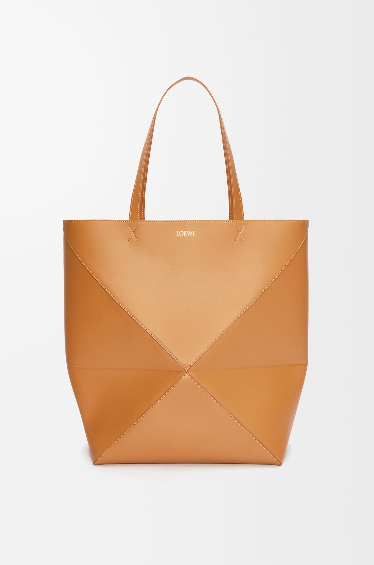Loewe XL Puzzle Fold tote in shiny calfskin