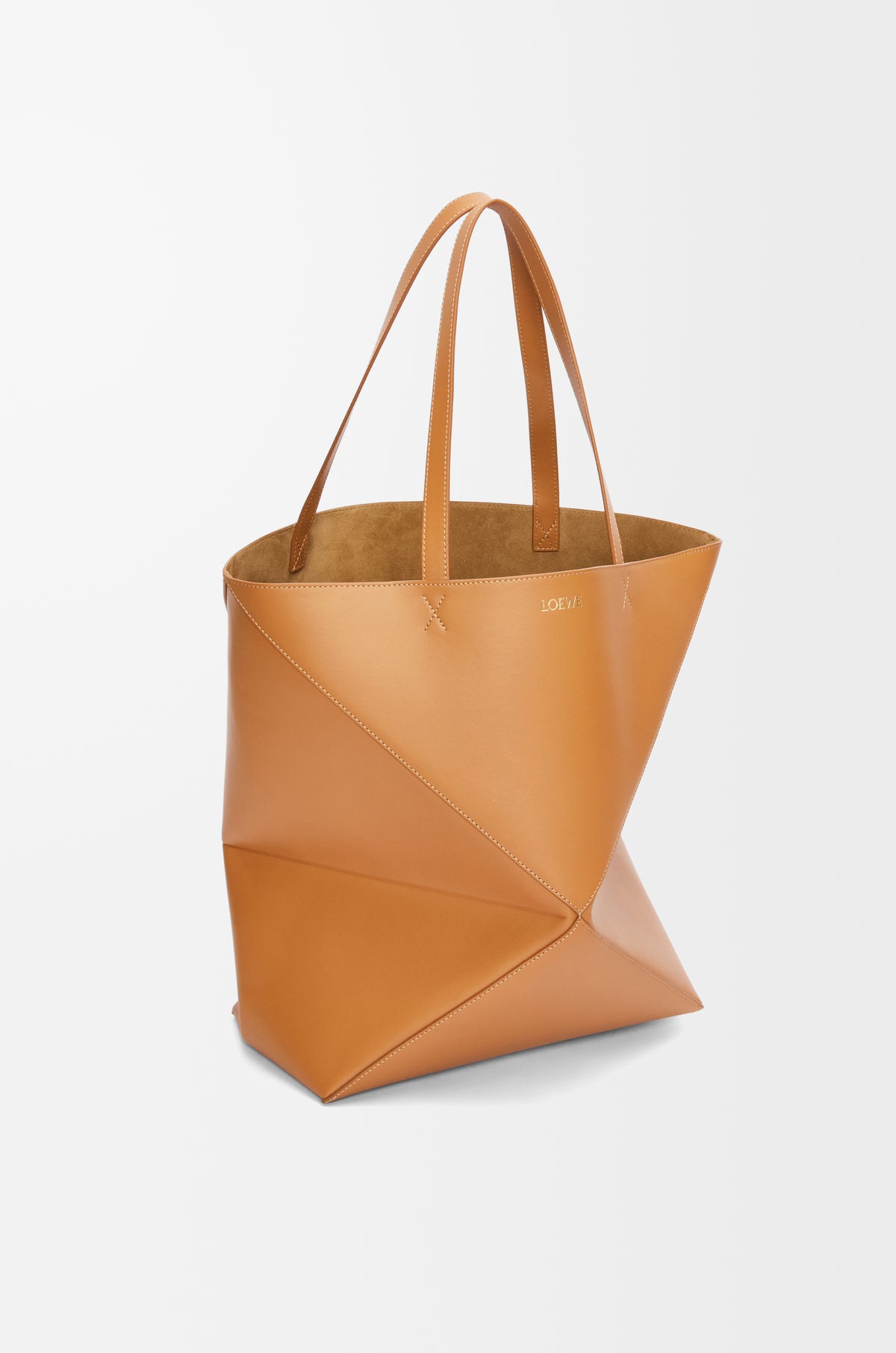 Loewe XL Puzzle Fold tote in shiny calfskin