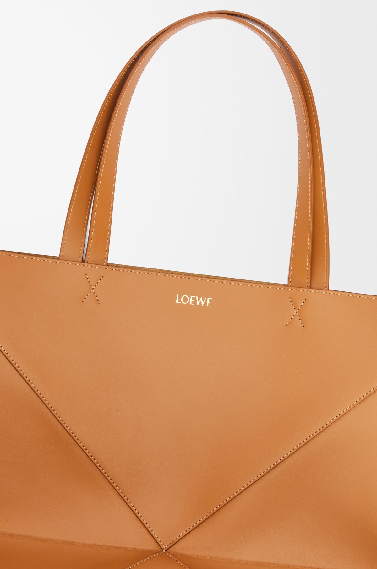Loewe XL Puzzle Fold tote in shiny calfskin
