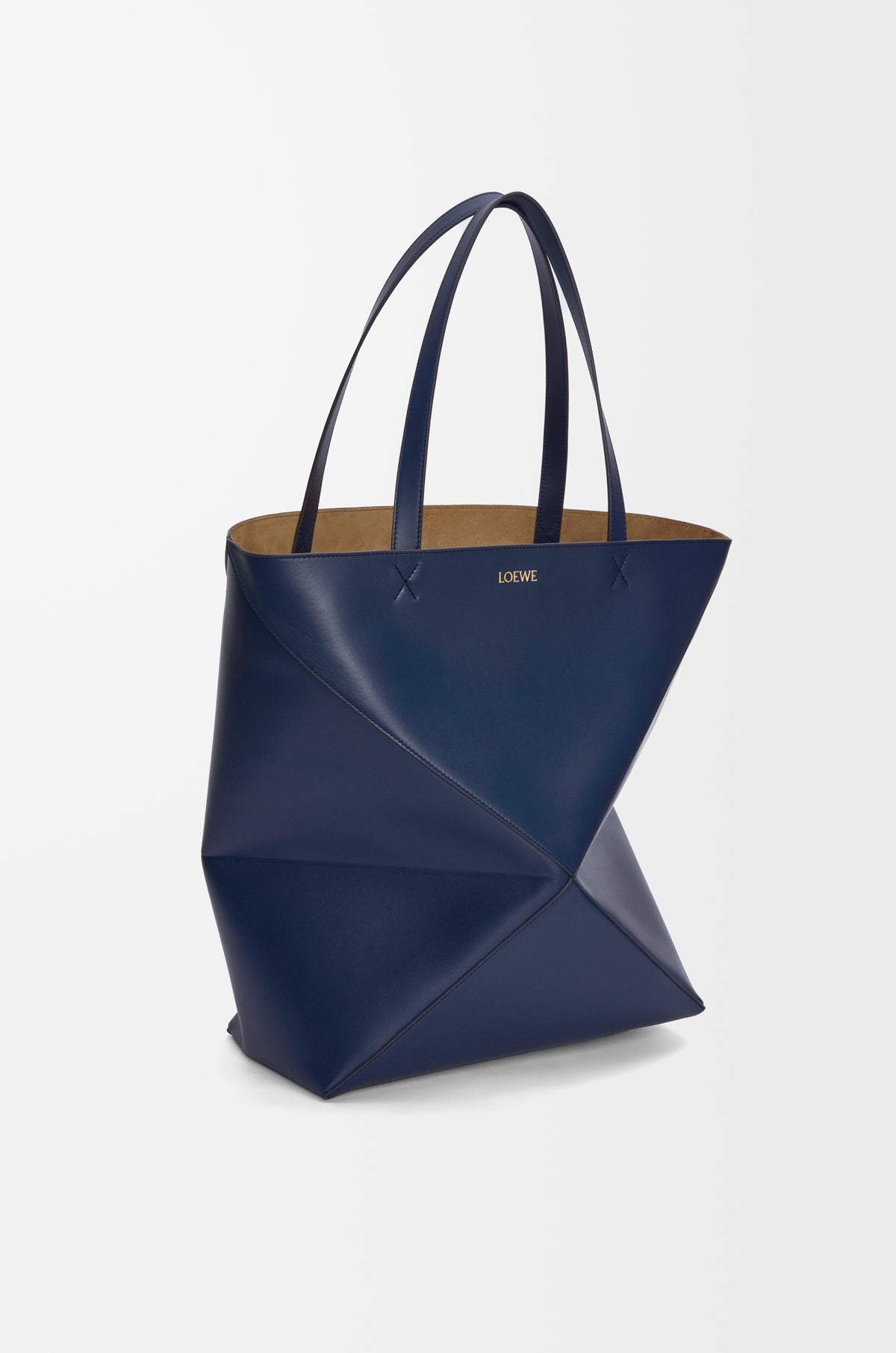 Loewe XL Puzzle Fold tote in shiny calfskin