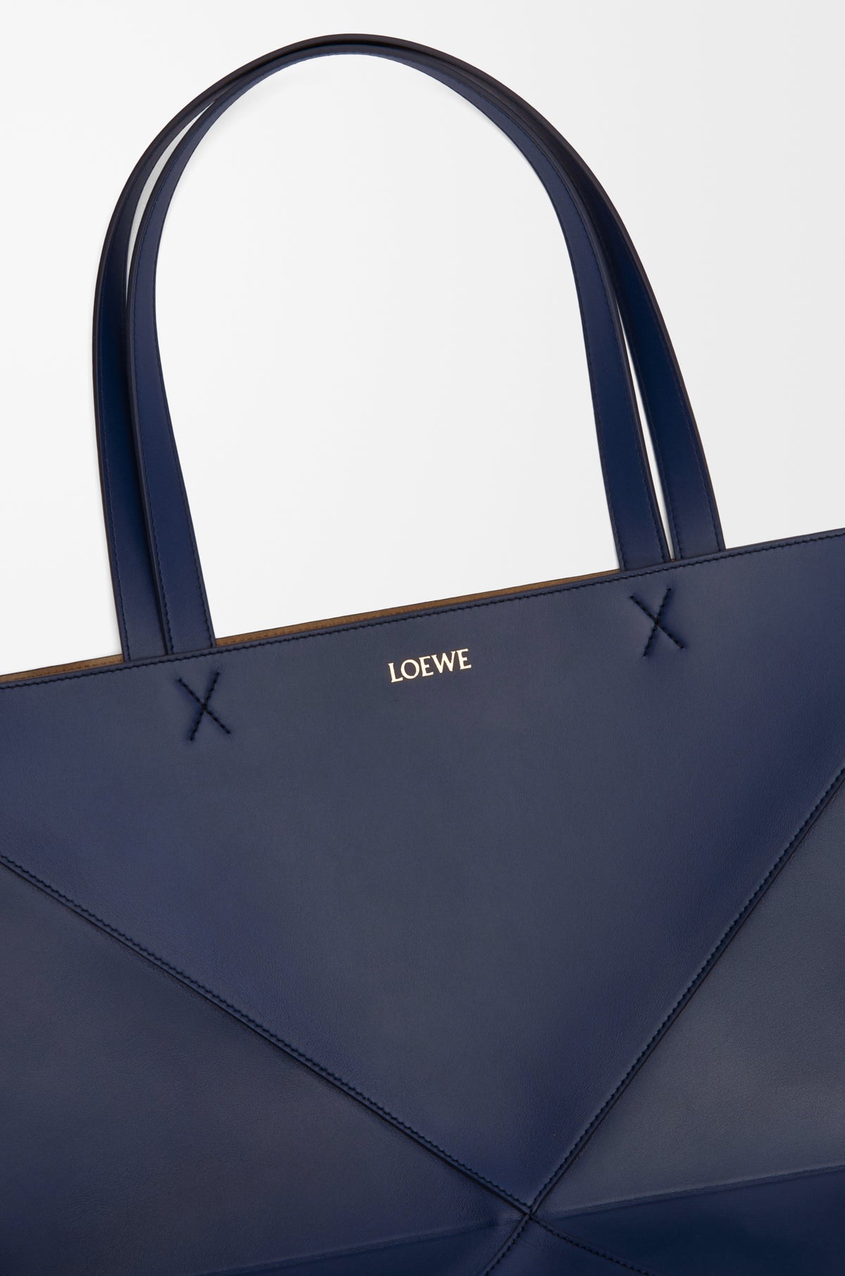 Loewe XL Puzzle Fold tote in shiny calfskin