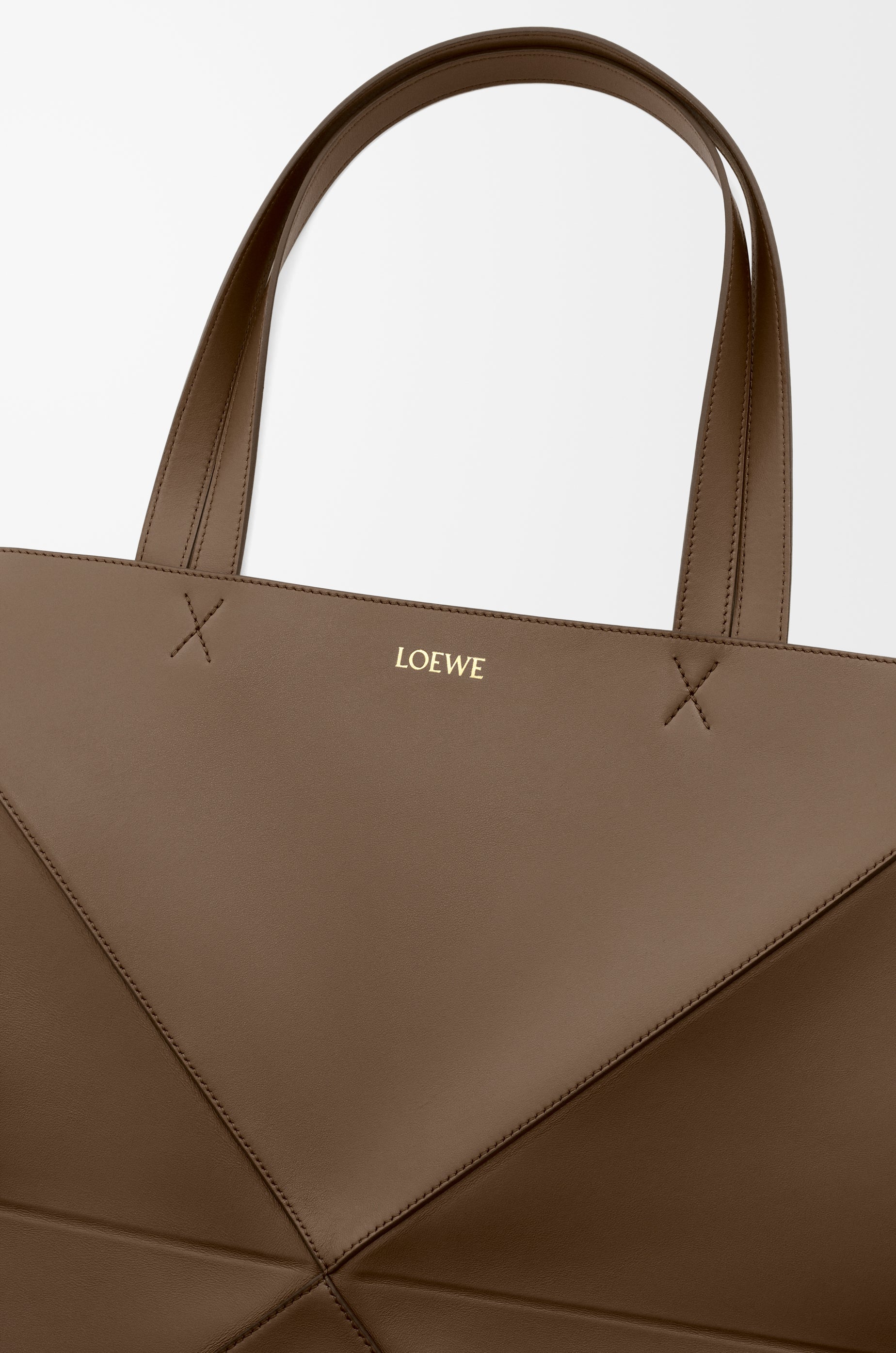 Loewe XL Puzzle Fold tote in shiny calfskin