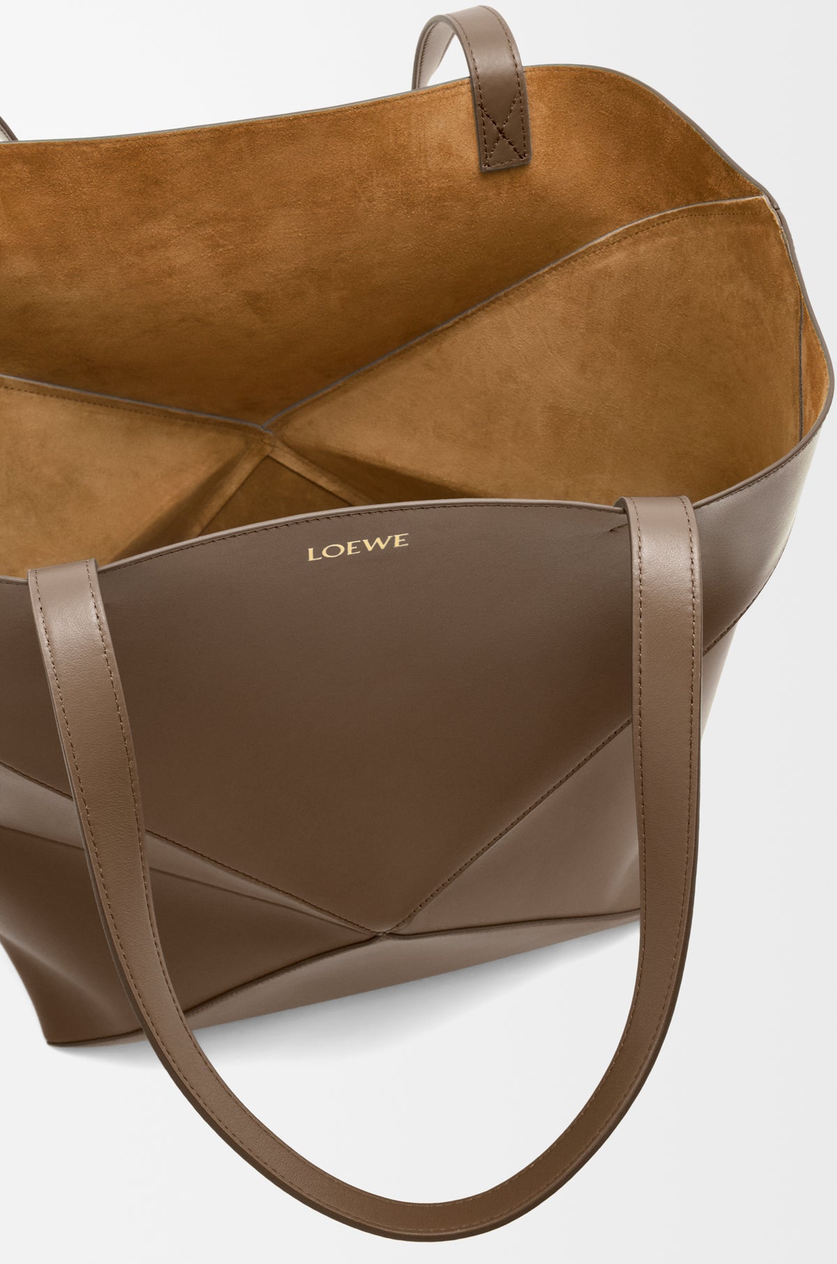 Loewe XL Puzzle Fold tote in shiny calfskin