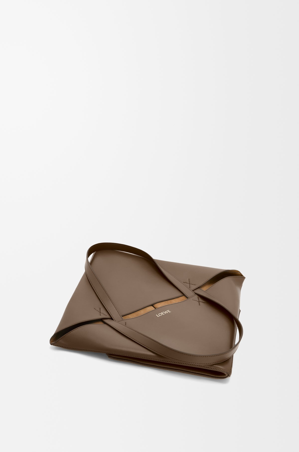 Loewe XL Puzzle Fold tote in shiny calfskin