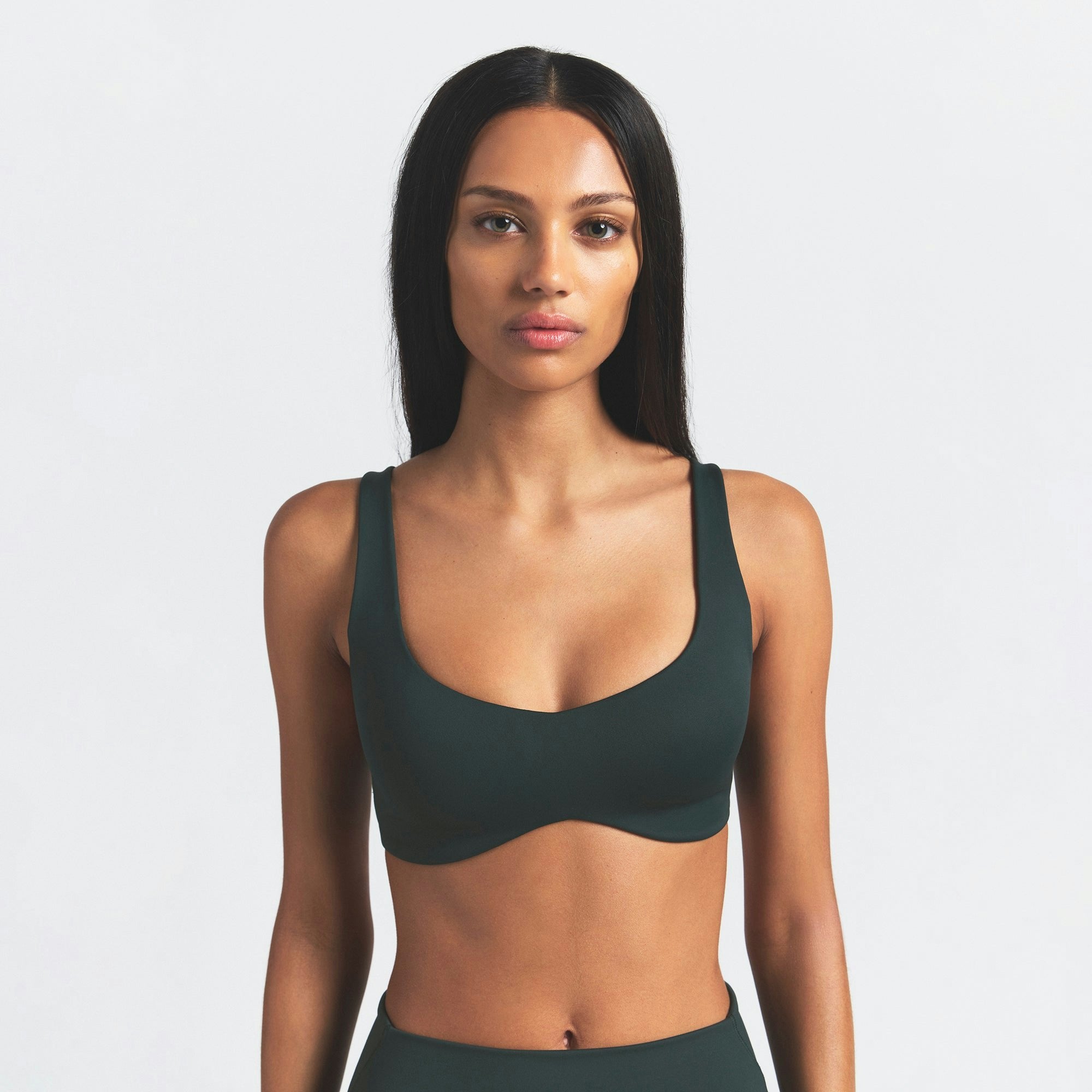 Skims Nikeskims Matte Shaping Scoop Bra Dark Teal