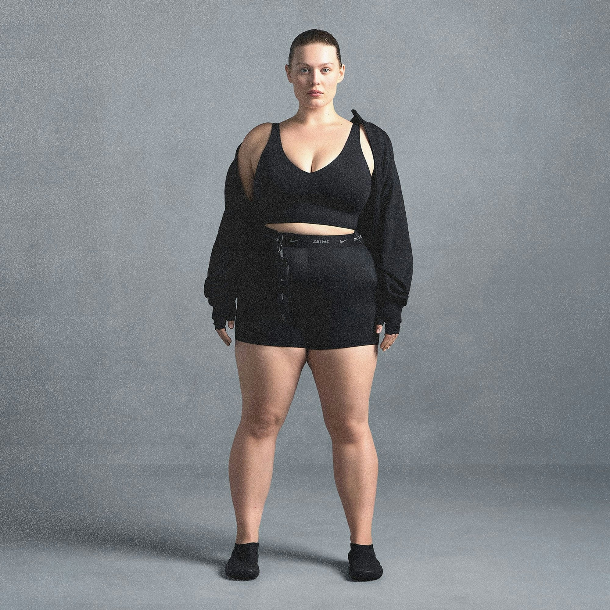 Skims Nikeskims Matte V-Neck Bra Top Obsidian