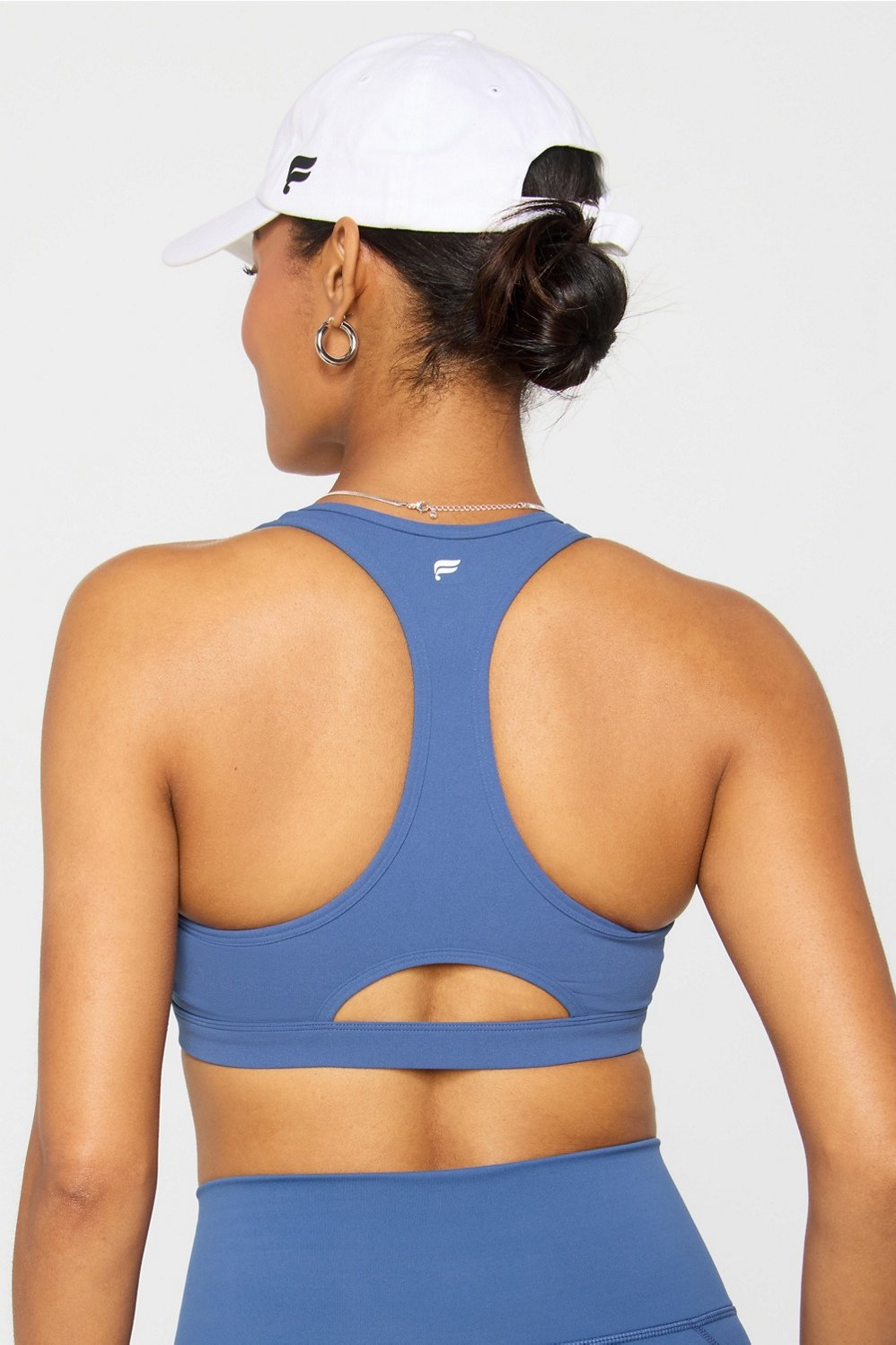 Fabletics Essential Front Zip Medium Impact Sports Bra