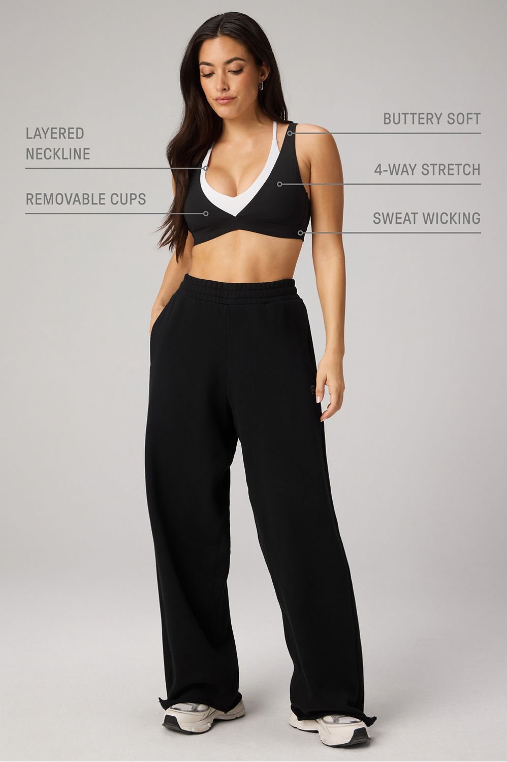 Fabletics PureLuxe Double Layer Push-Up Low Impact Bra
