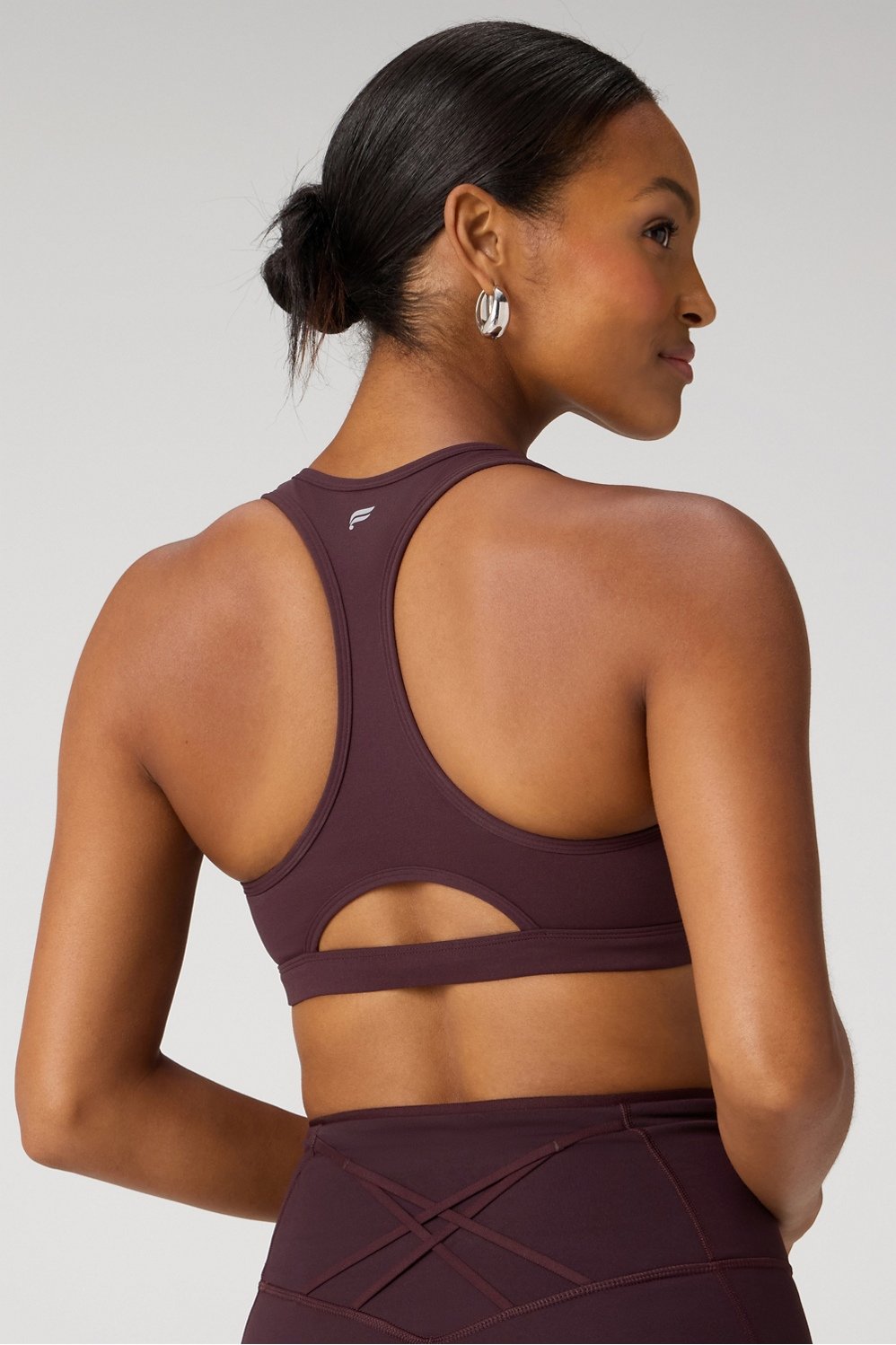 Fabletics Essential Front Zip Medium Impact Sports Bra