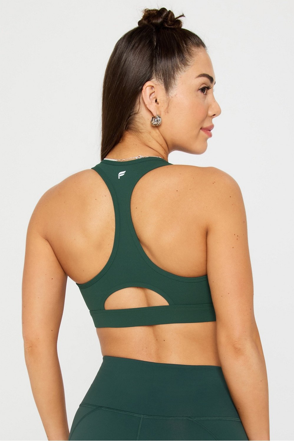 Fabletics Essential Front Zip Medium Impact Sports Bra