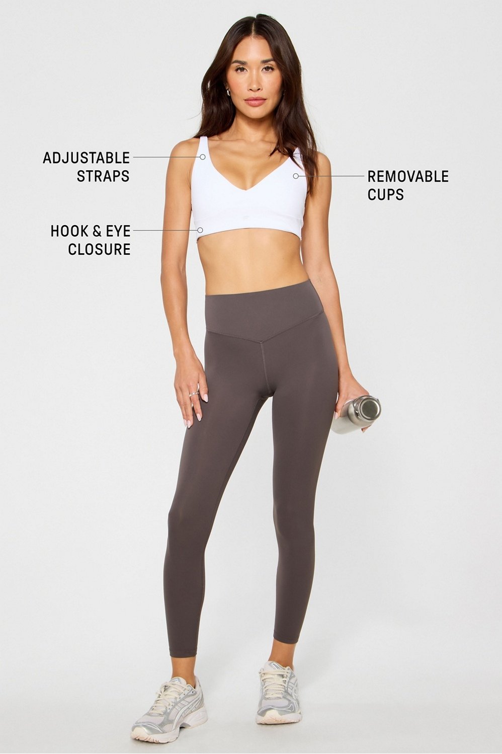 Fabletics PureLuxe Longline Low Impact Bra