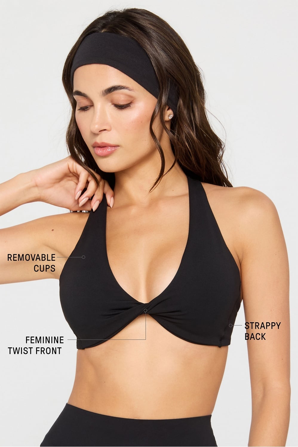 Fabletics PureLuxe Plunge Low Impact Bra