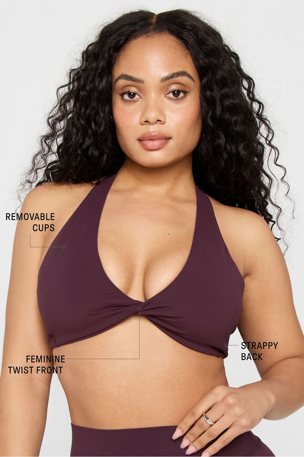 Fabletics PureLuxe Plunge Low Impact Bra