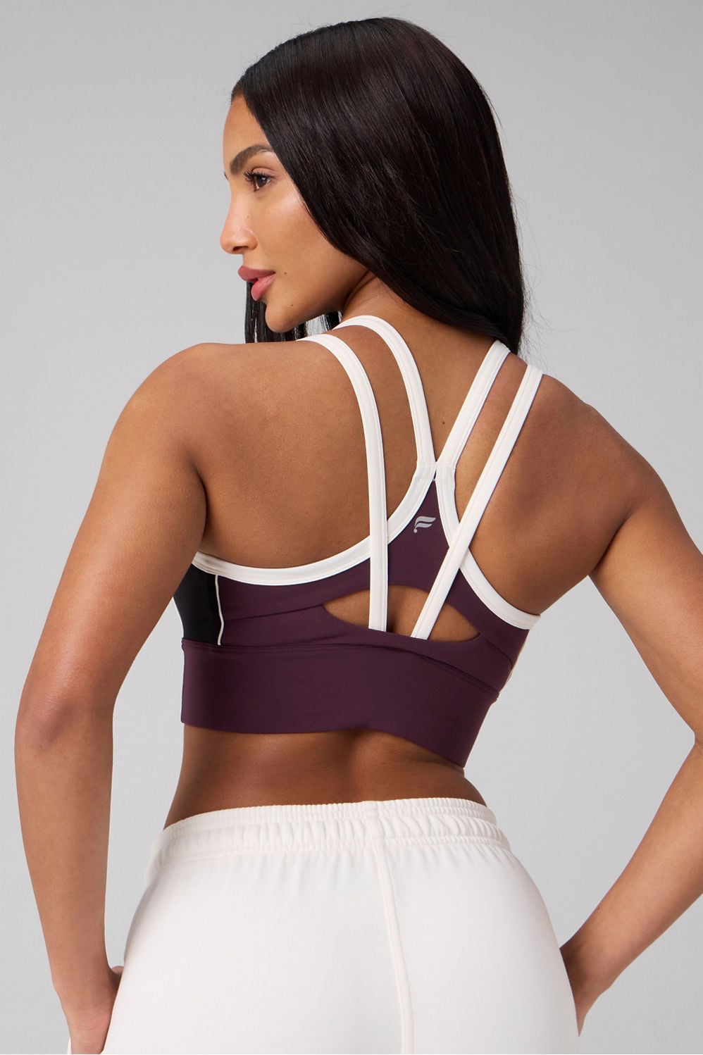 Fabletics Principal Color Block Longline Medium Impact Bra