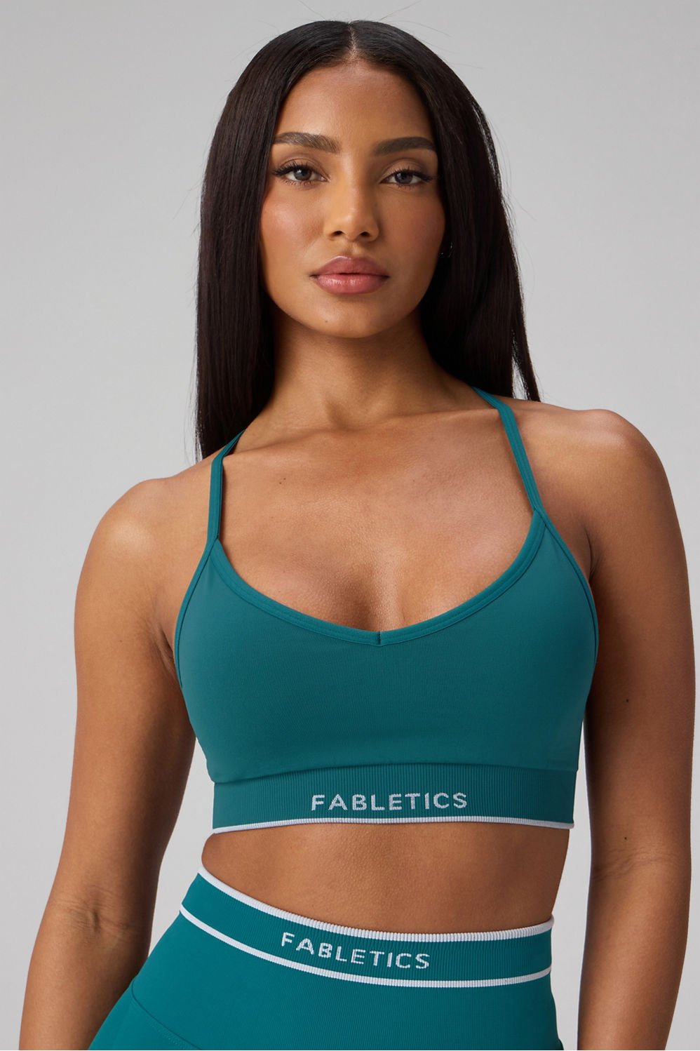 Fabletics Seamless V-Neck Low Impact Bra