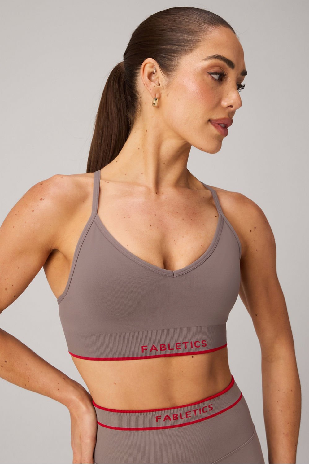 Fabletics Seamless V-Neck Low Impact Bra