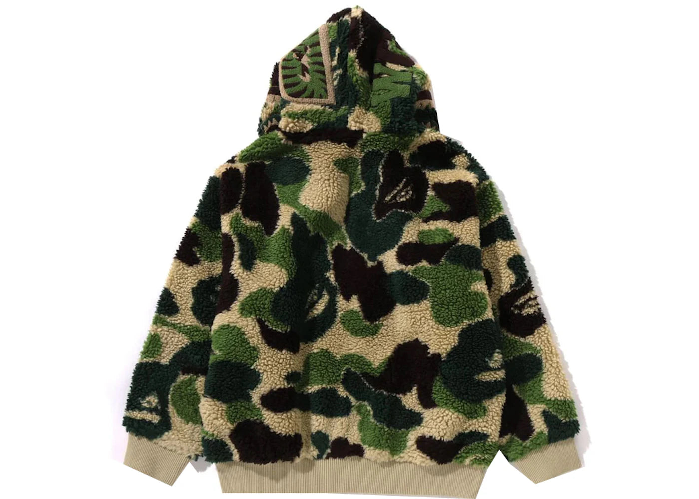 bape abc camo boa shark relaxed fit hoodie green