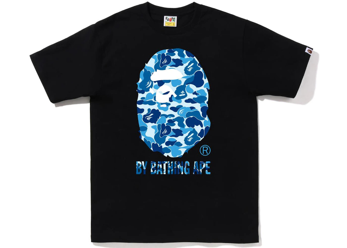 bape abc camo by bathing ape tee black/blue