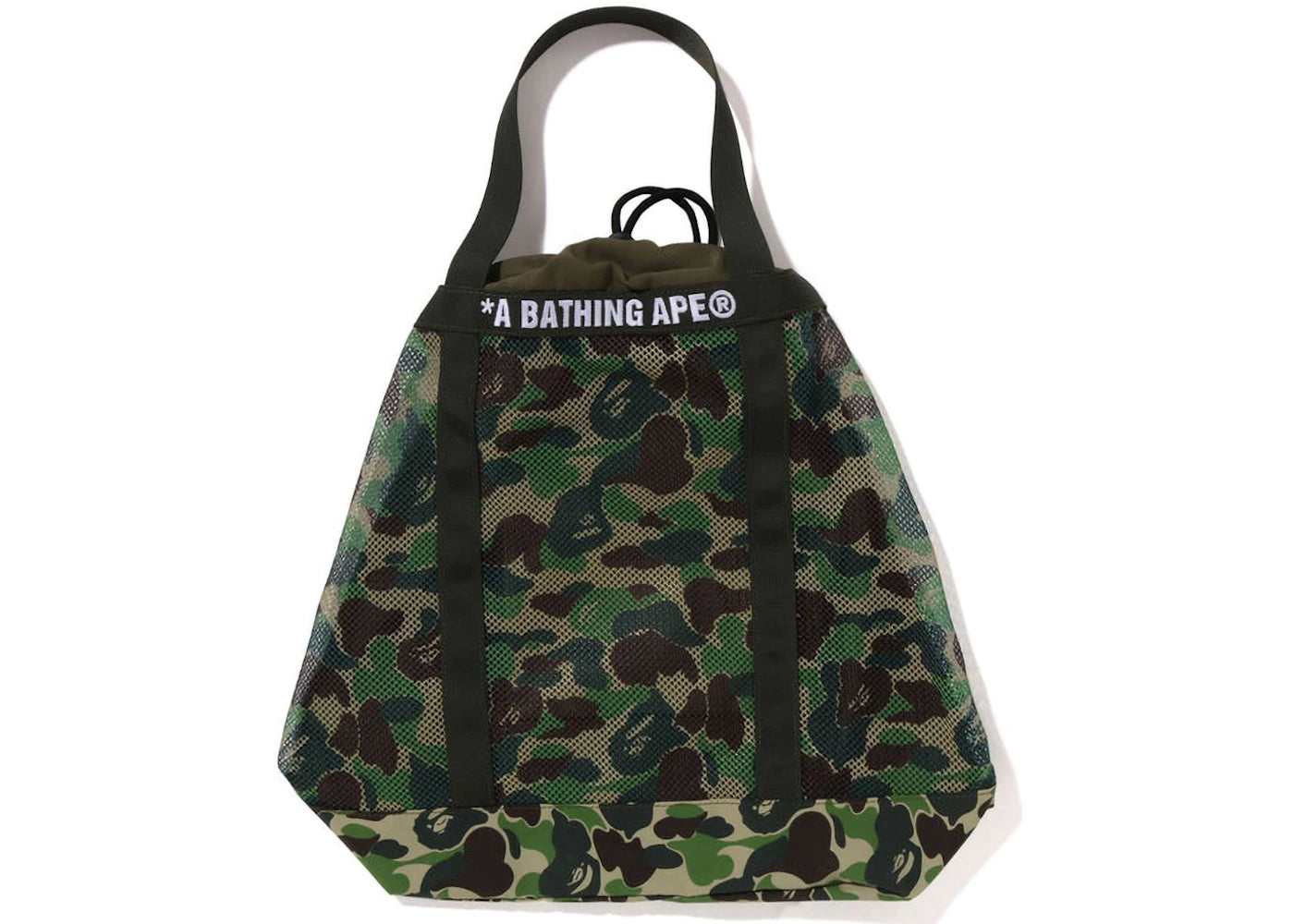 Bape Abc Camo Mesh Tote Bag Green